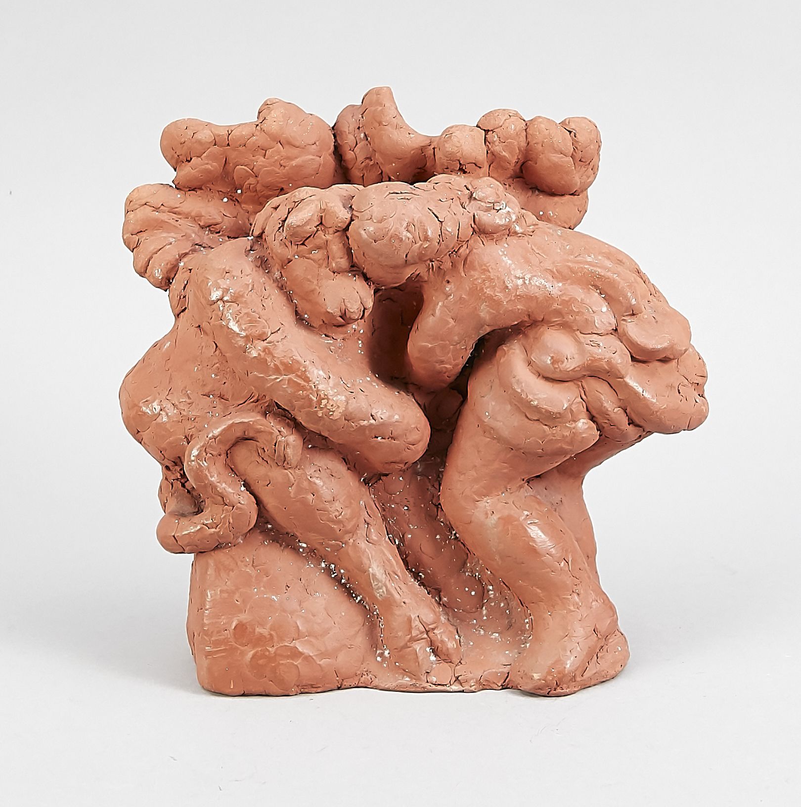Null Abstract pair of figures with satyr, 20th c., clay, from the inventory of t&hellip;
