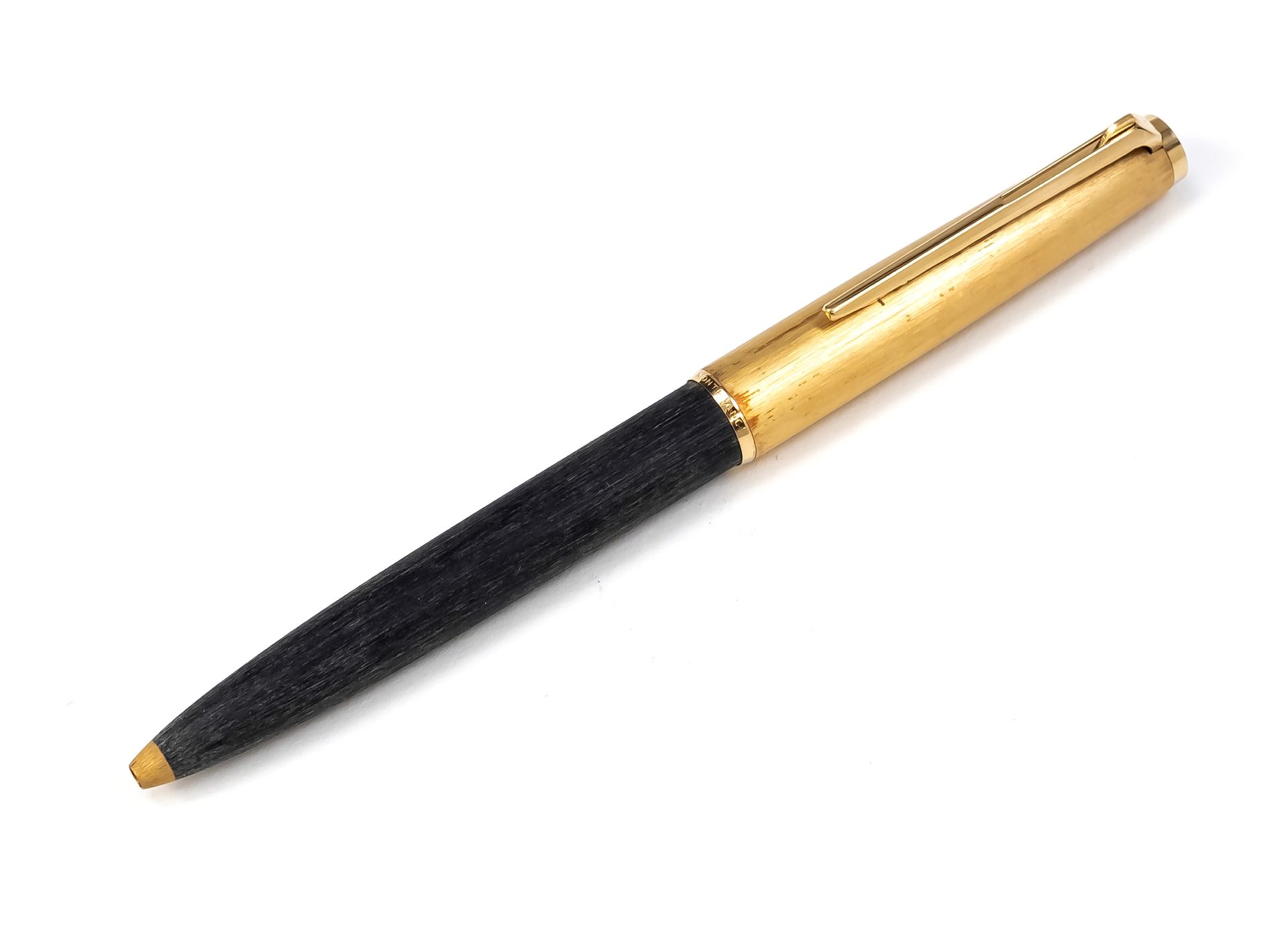 Null Montblanc lever action ballpoint pen, 2nd half of 20th c., No. 284, gold pl&hellip;