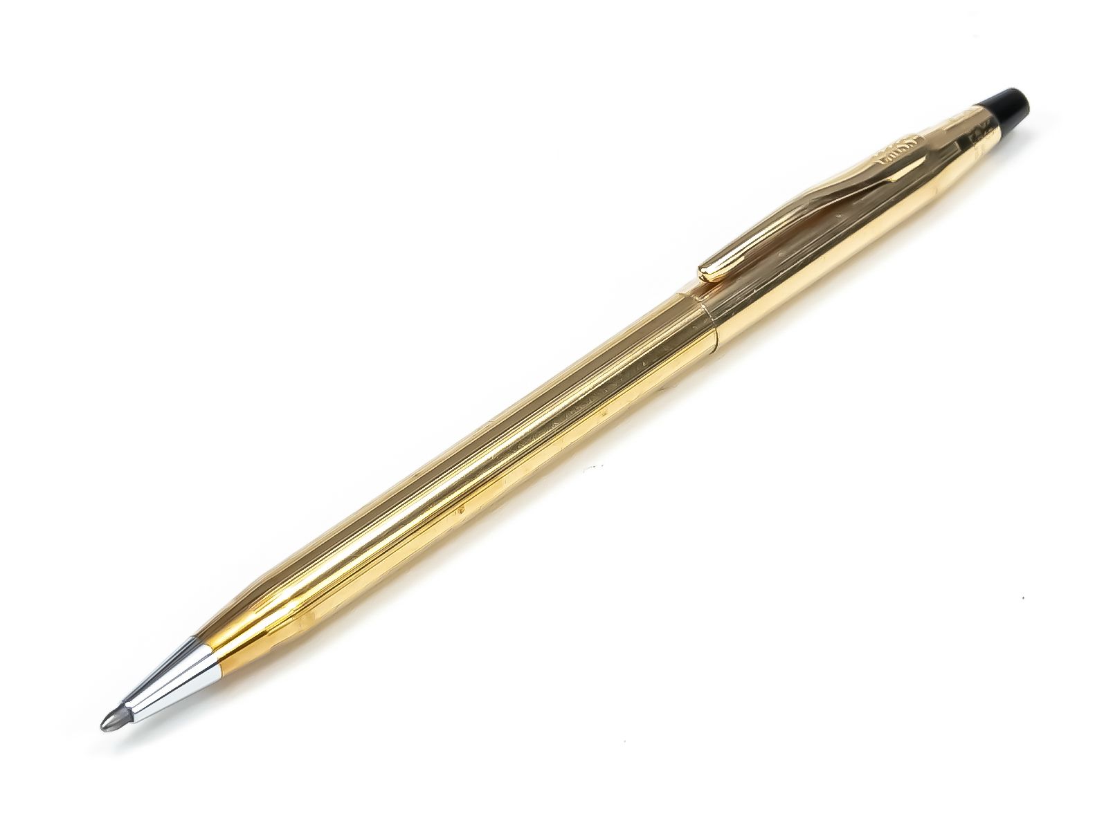 Null Cross ballpoint pen, Made in Ireland, 2nd half of 20th c., 10 ct hard gold &hellip;