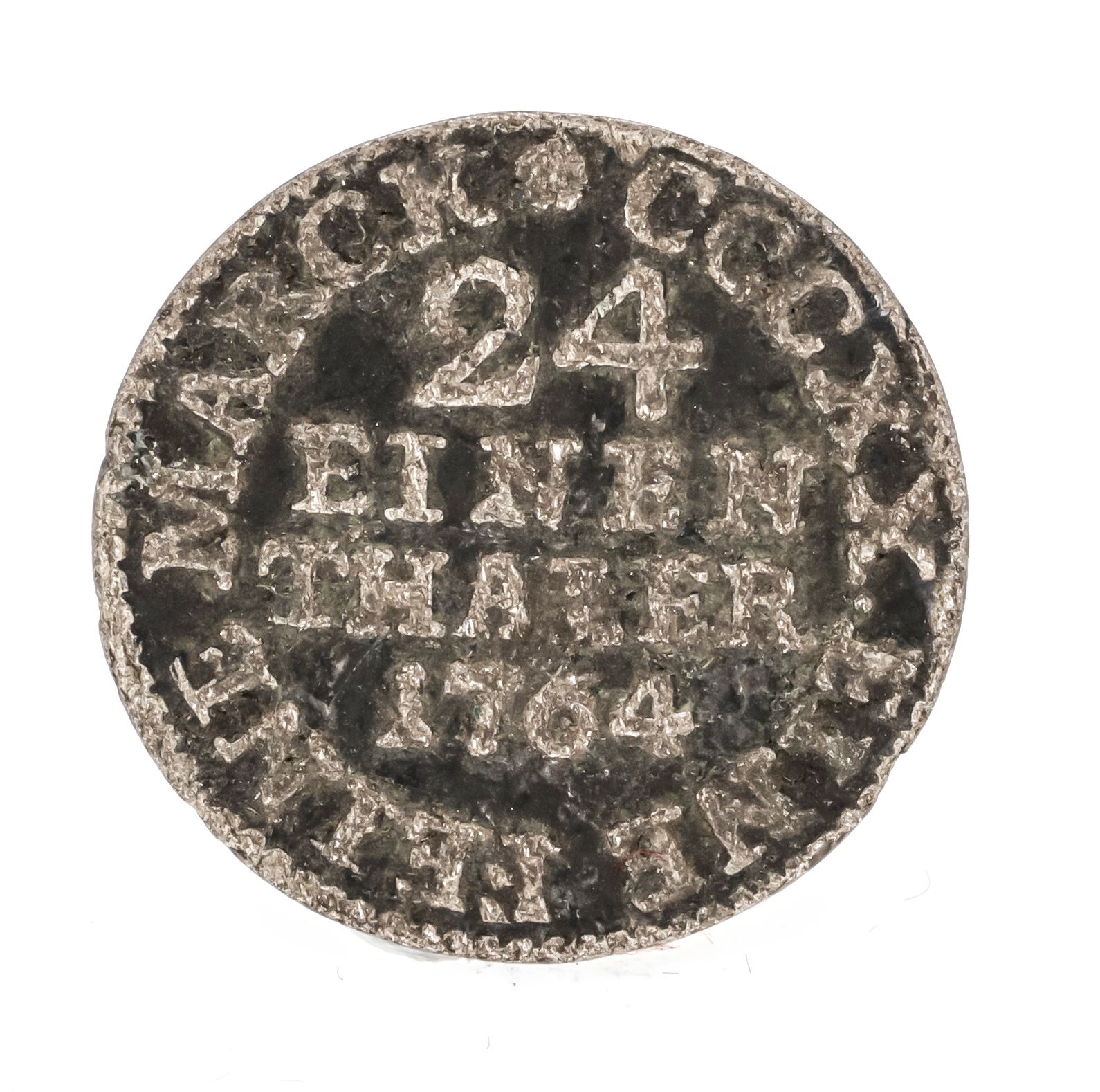 Null Münze, 24 einen Thaler, Sachsen, 1764, 1,67g