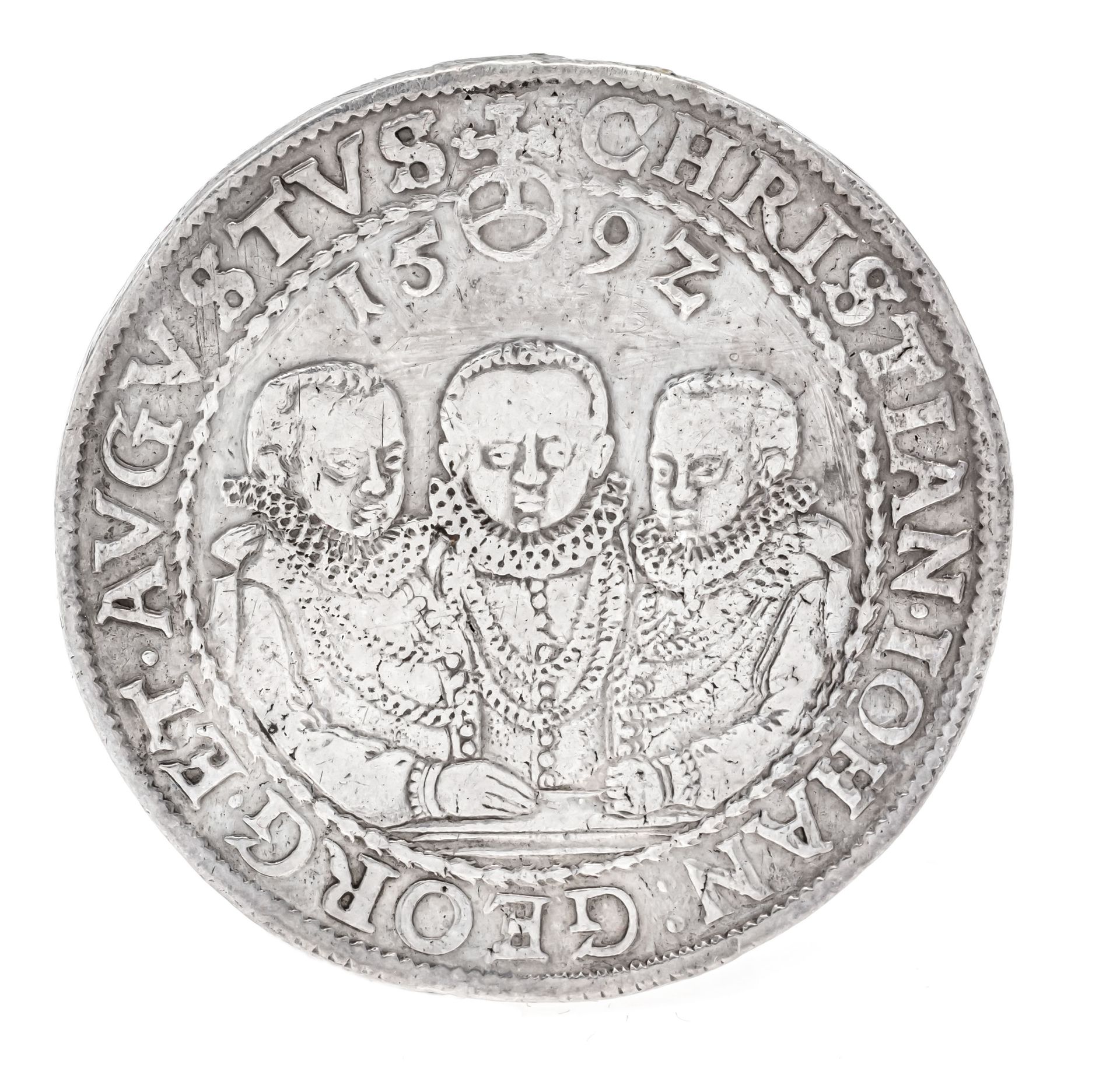 Null Monnaie, thaler, Saxe, 1592, 28,65g