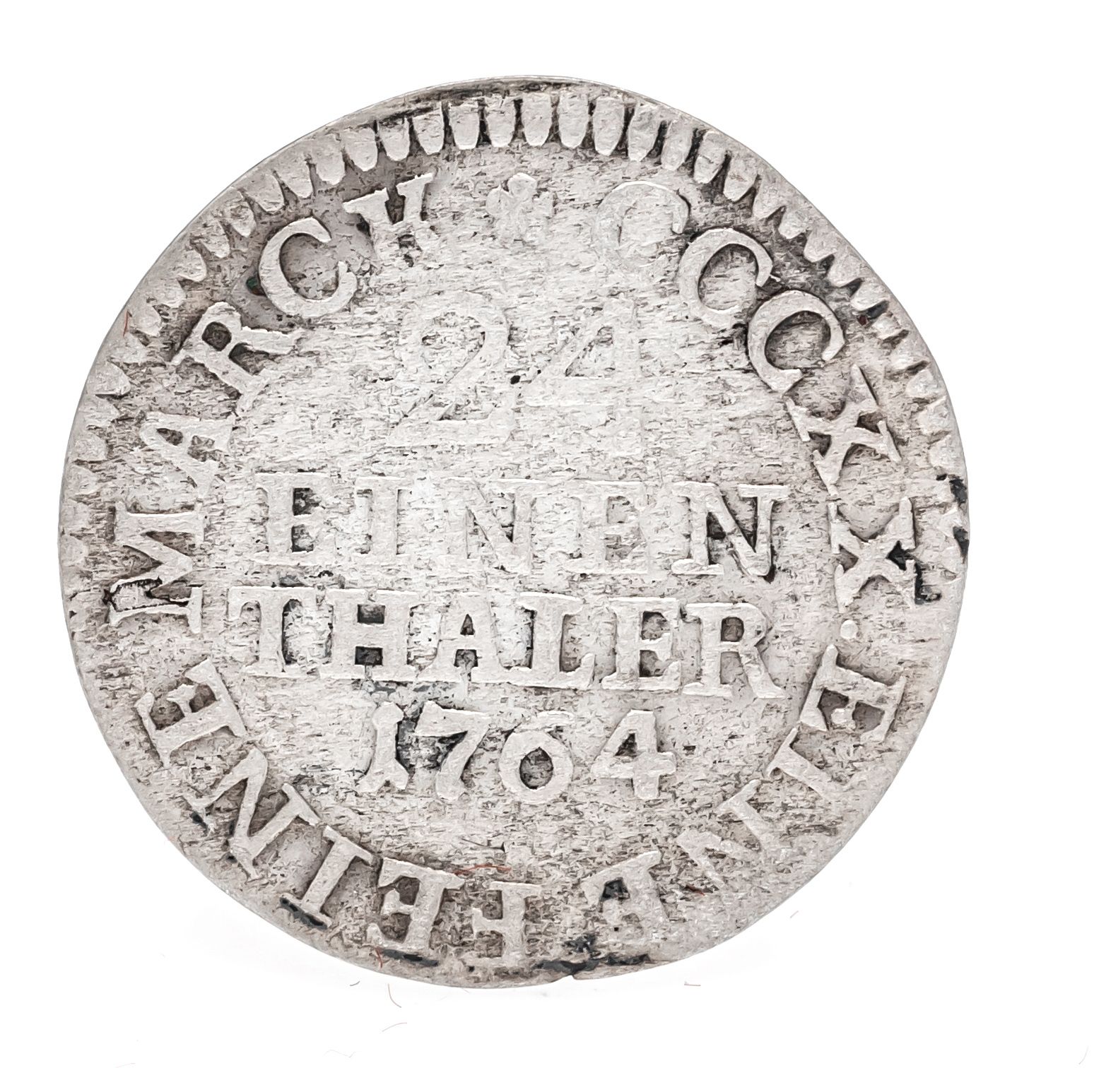 Null Münze, 24 einen Thaler, Sachsen, 1764, 1,70g