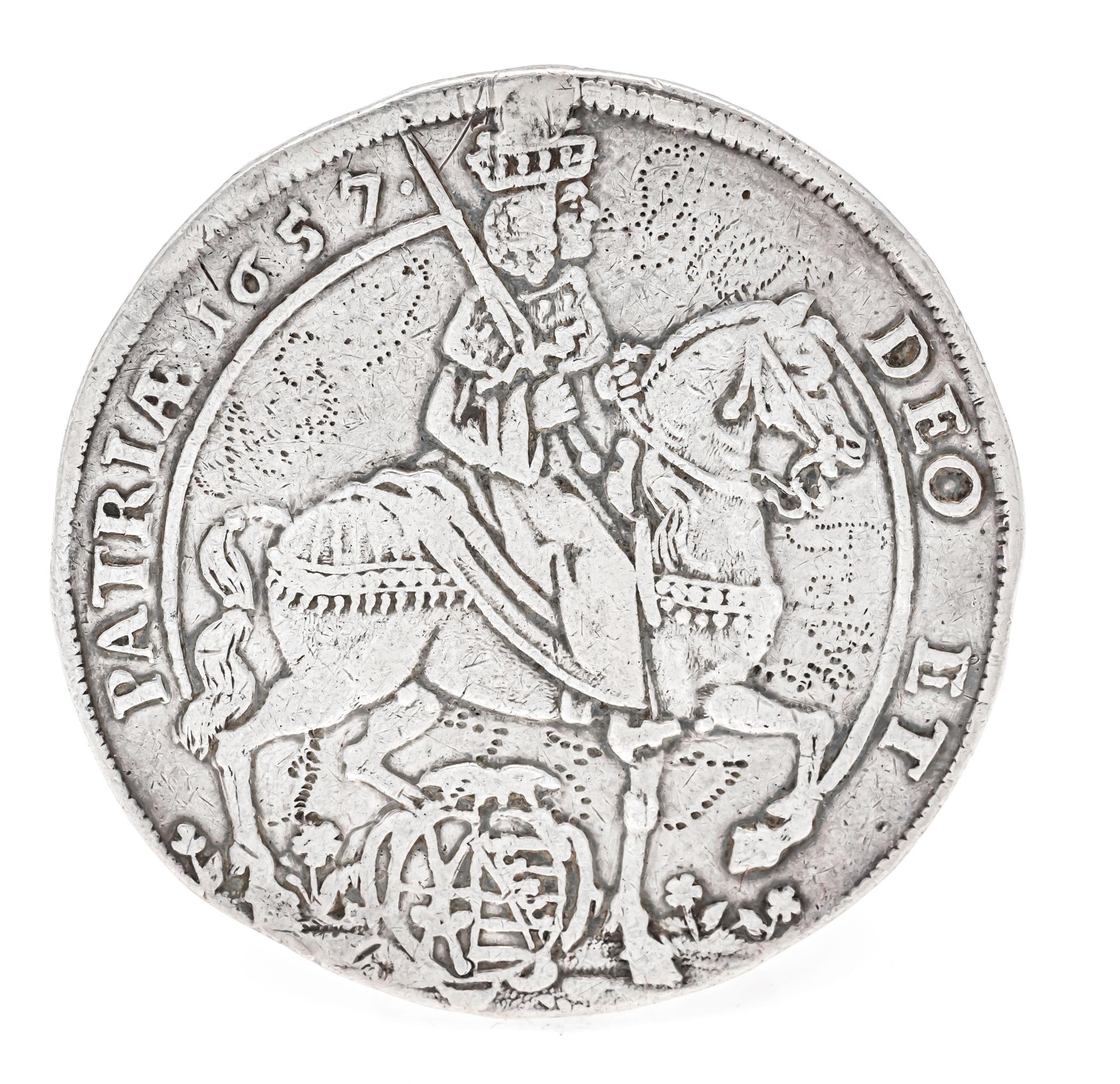 Null Monnaie, thaler, Saxe, 1657, 28,82g