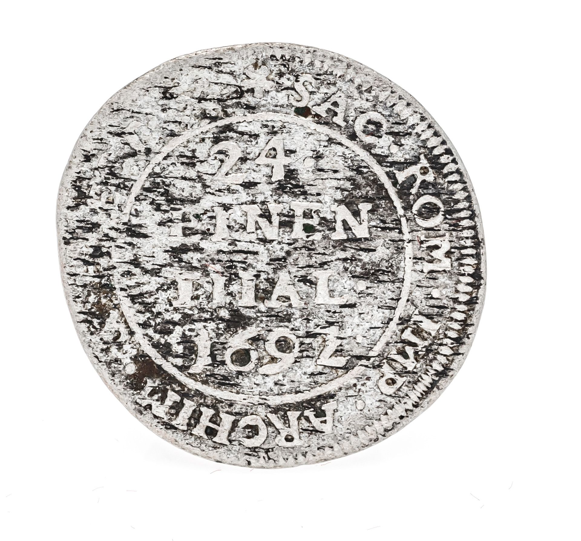 Null Moneta, 24 un tallero, Sassonia, 1692, 1,67g