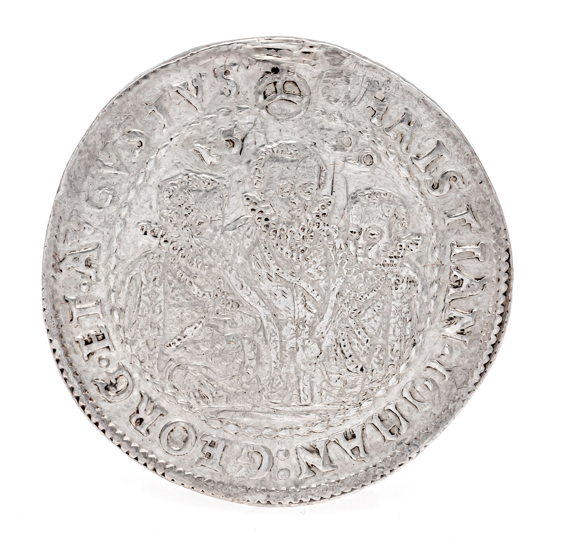 Null 钱币，1/2塔勒，萨克森州，1599年，14.62克