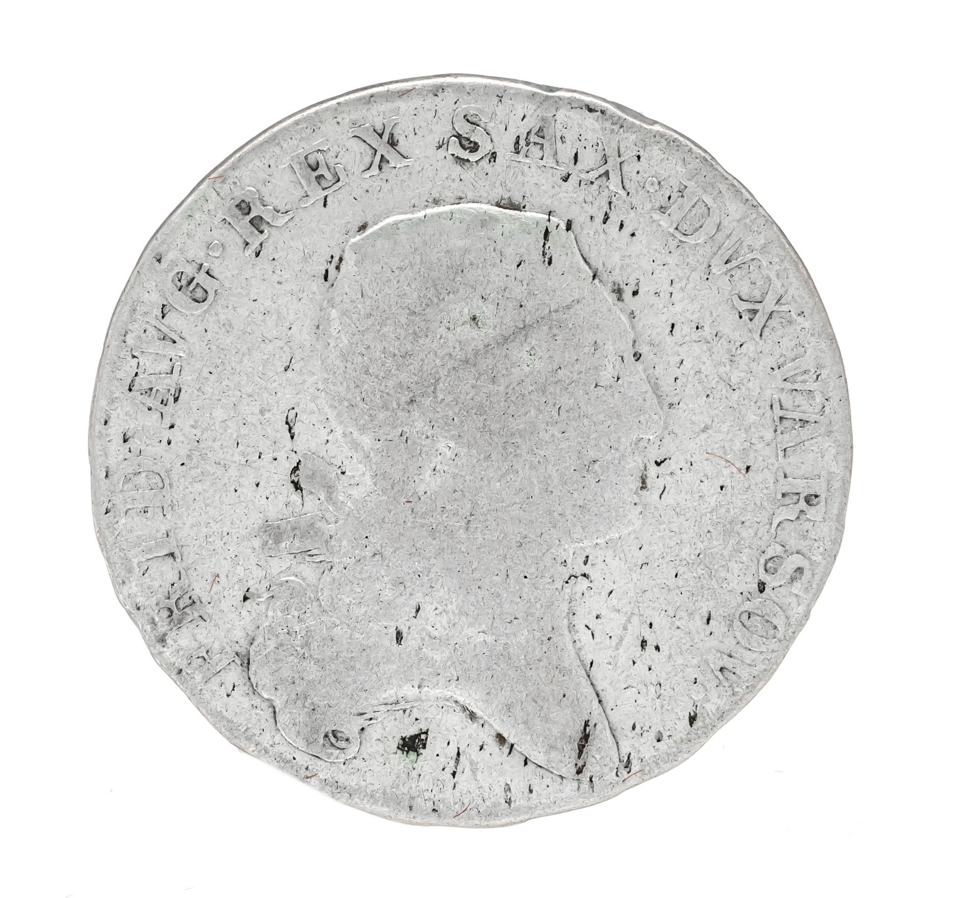 Null 硬币，1/3塔勒，萨克森州，1814年，8.30克