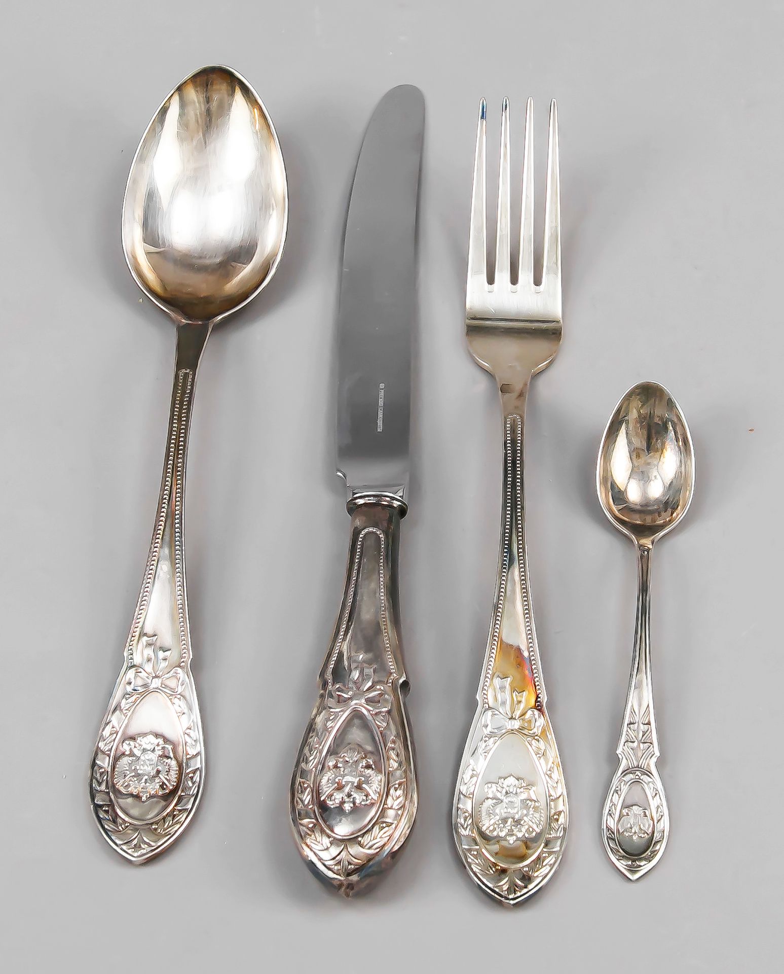 Null 24 pieces of cutlery, hallmarked Russia, 20th century, sterling silver 925/&hellip;