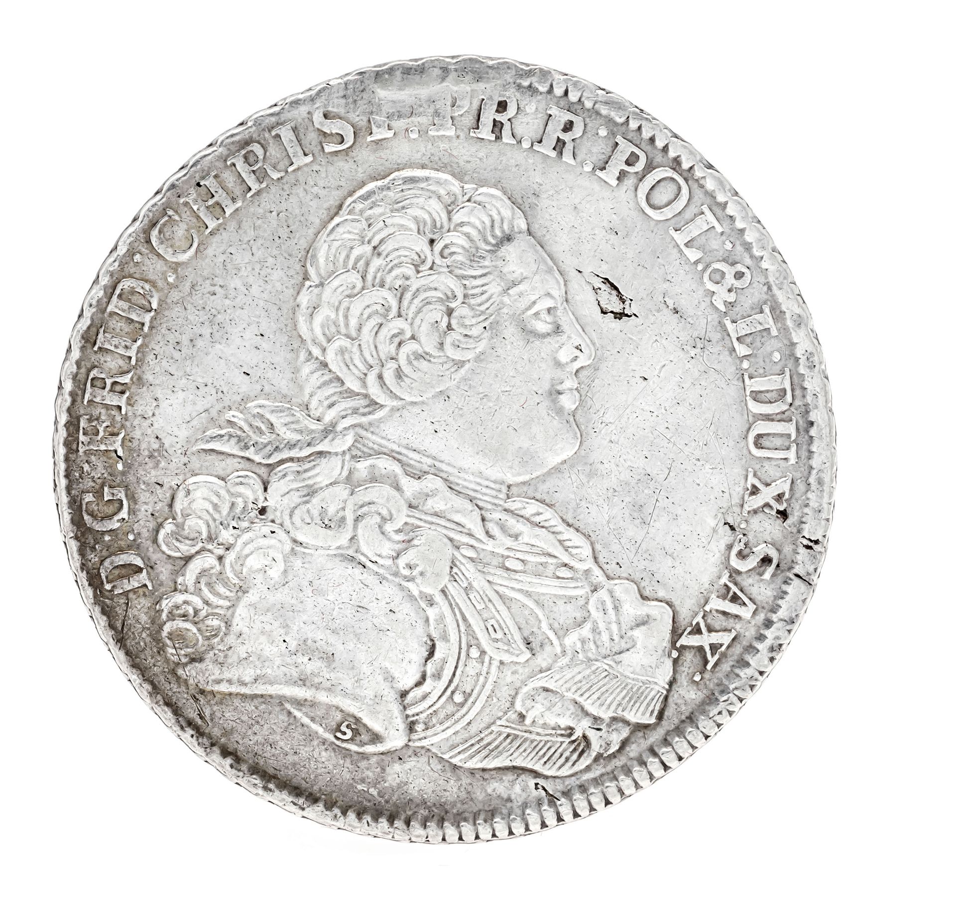 Null Coin, Thaler, Saxony, 1763, 27,85g