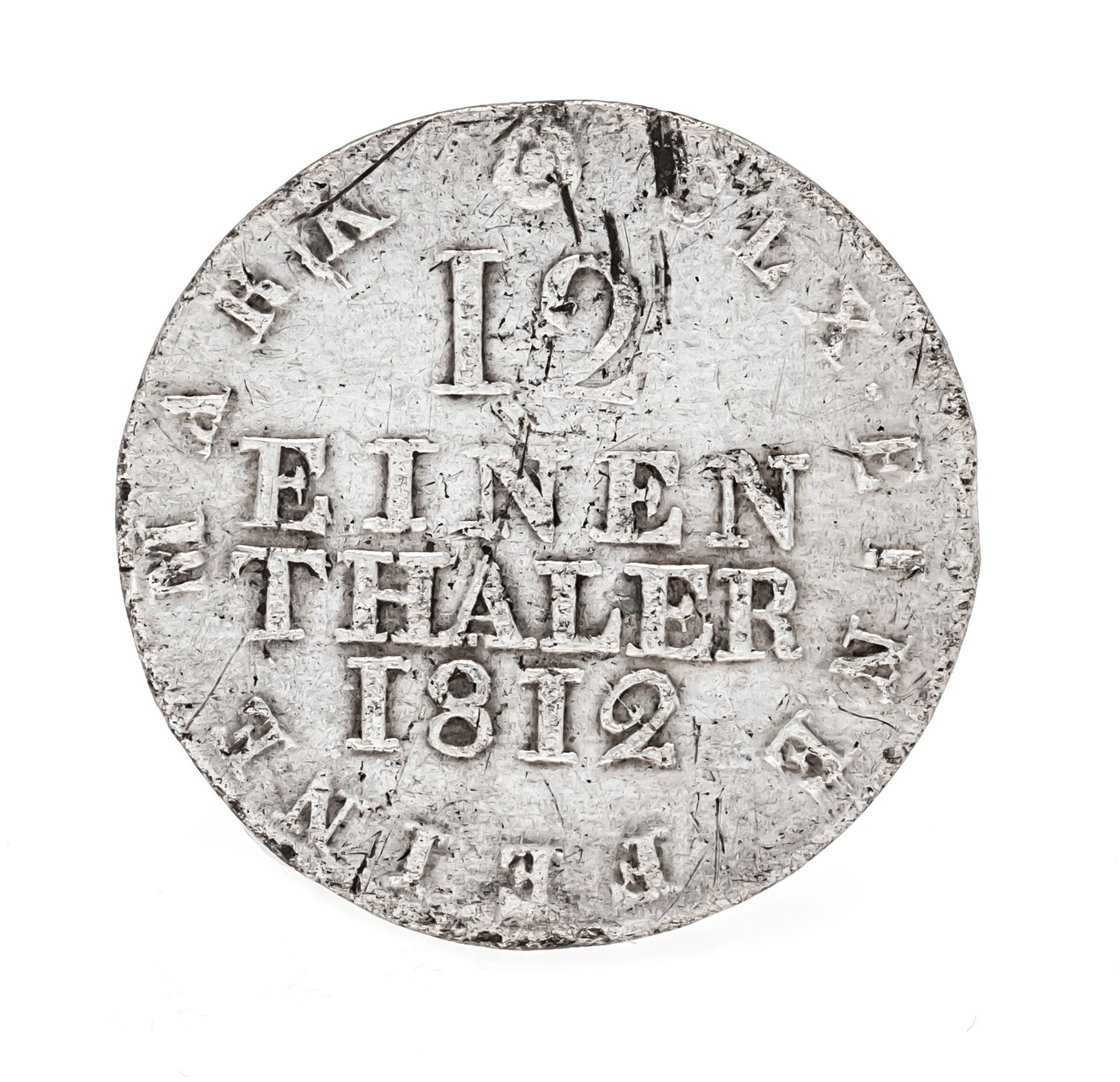 Null Moneda, 12 un thaler, Sajonia, 1812, 2,64g