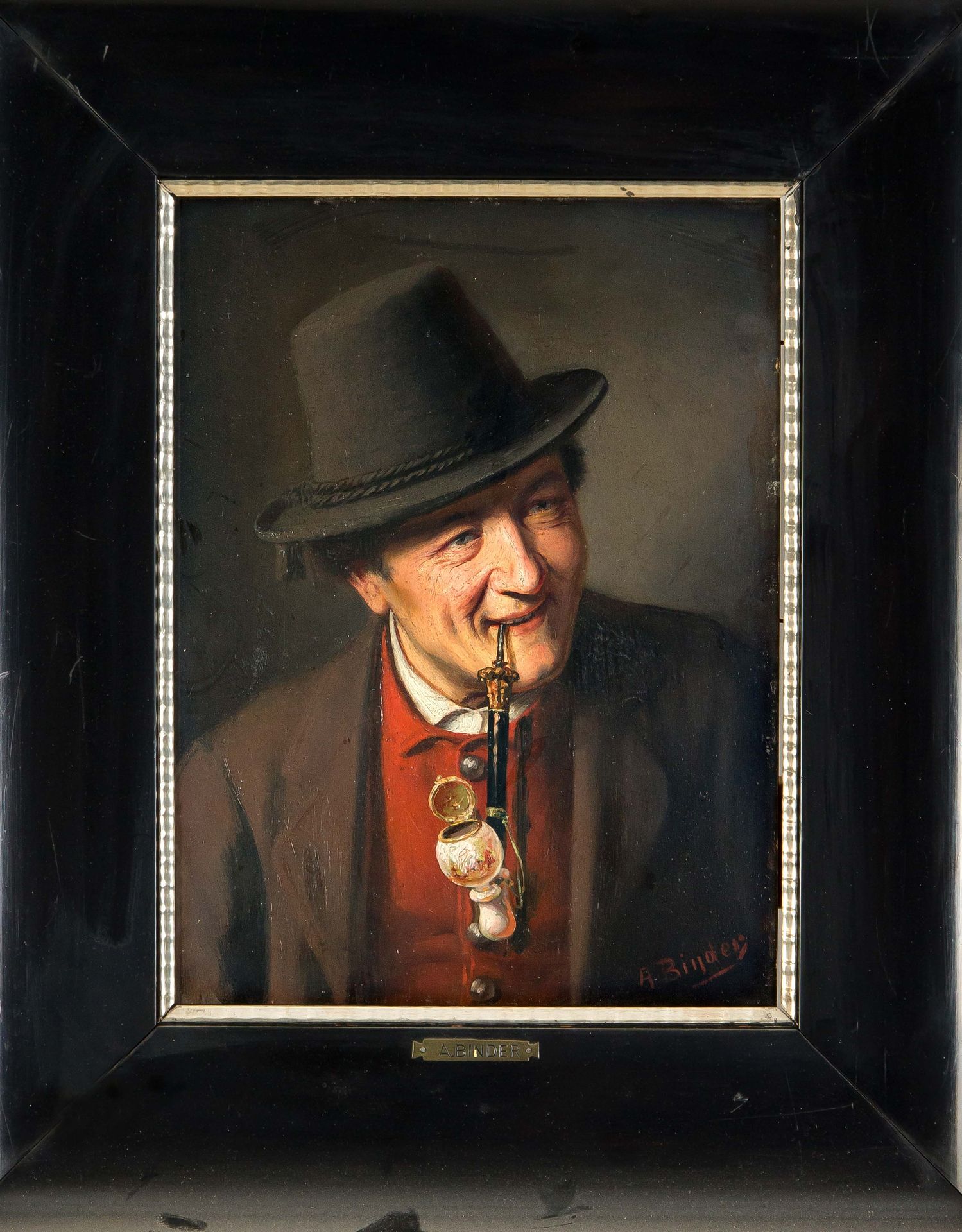Null Alois Binder (1857-1933), Austrian portrait and genre painter. Farmer with &hellip;