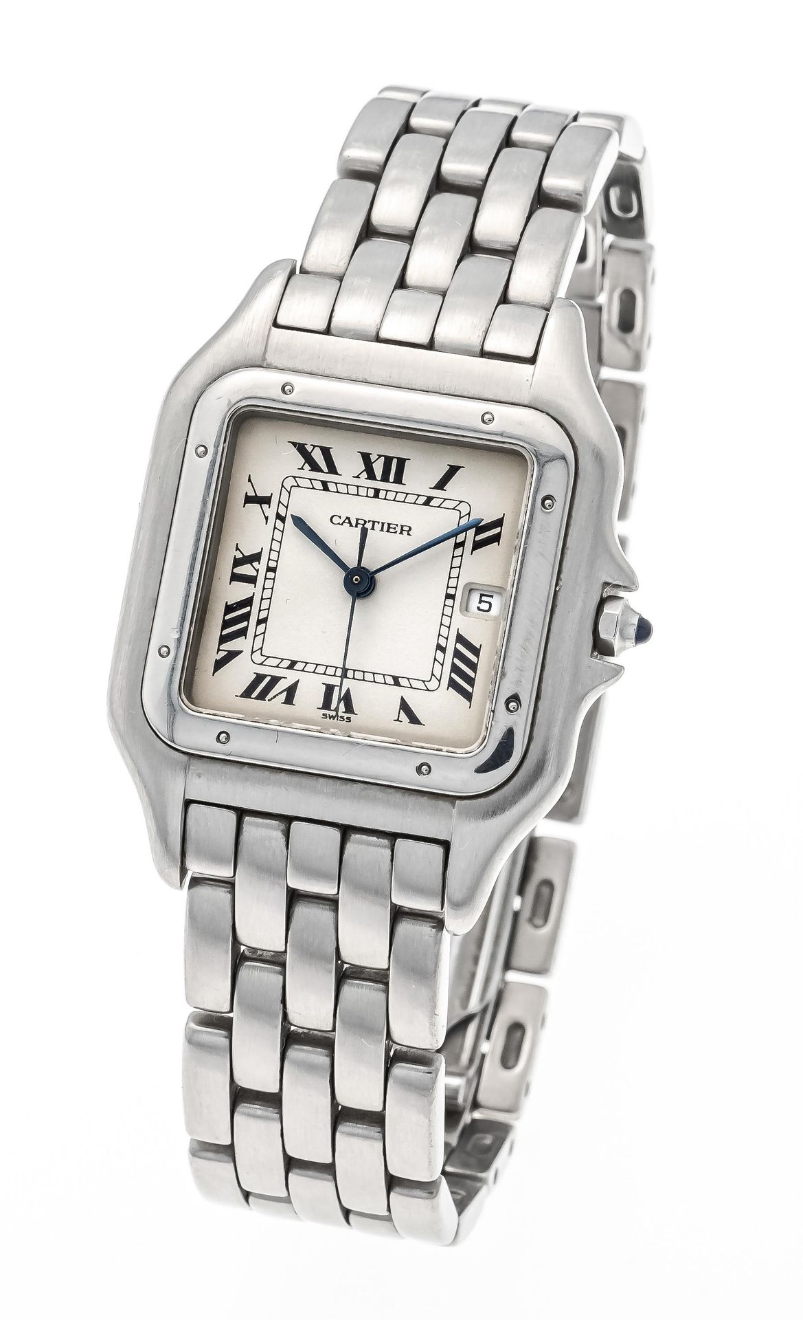 Null Cartier Phantere quartz watch, steel case and bracelet, ref. 130000C, from &hellip;