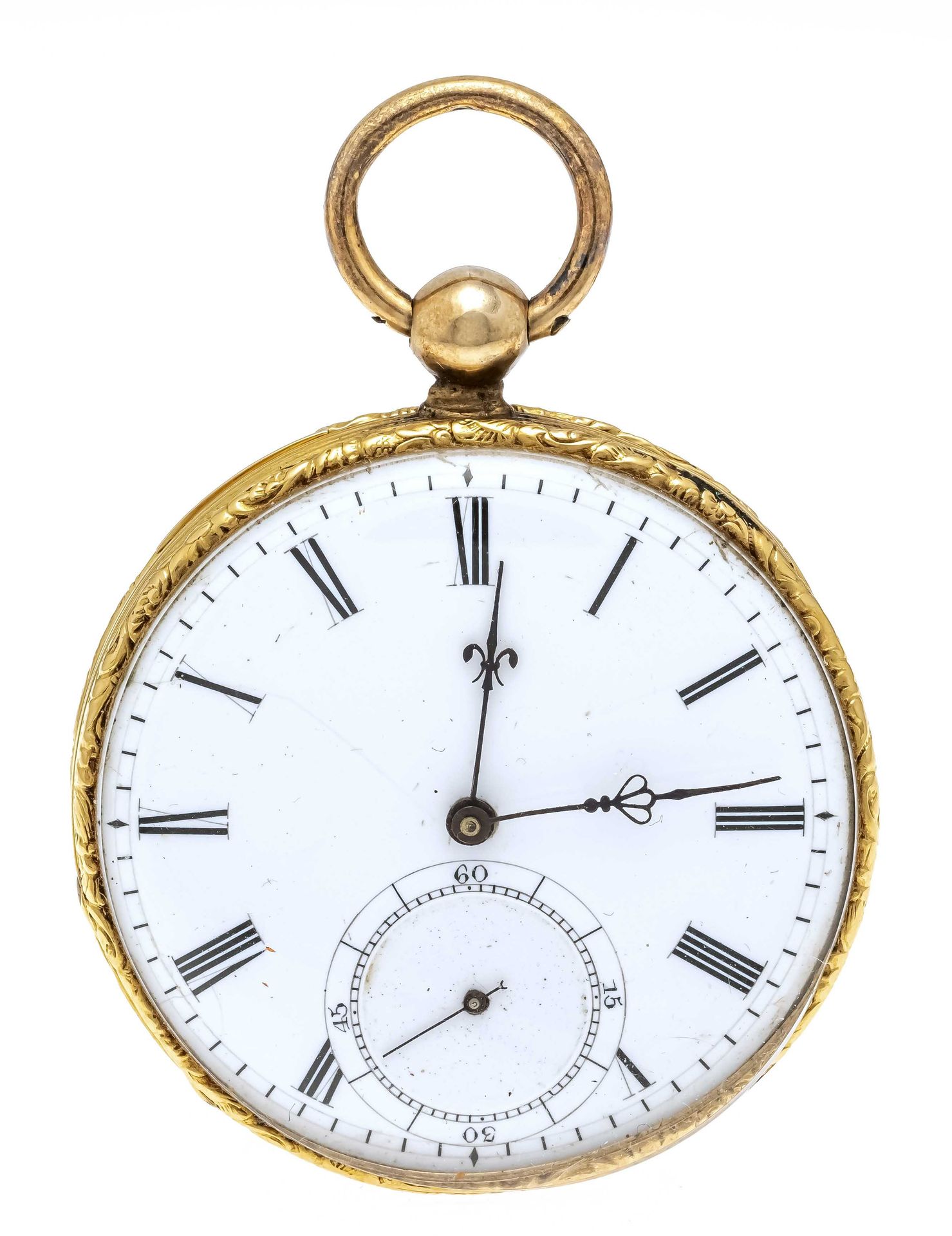 Null Arnold Adams & Co., reloj de bolsillo abierto de caballero inglés, GG 750/0&hellip;