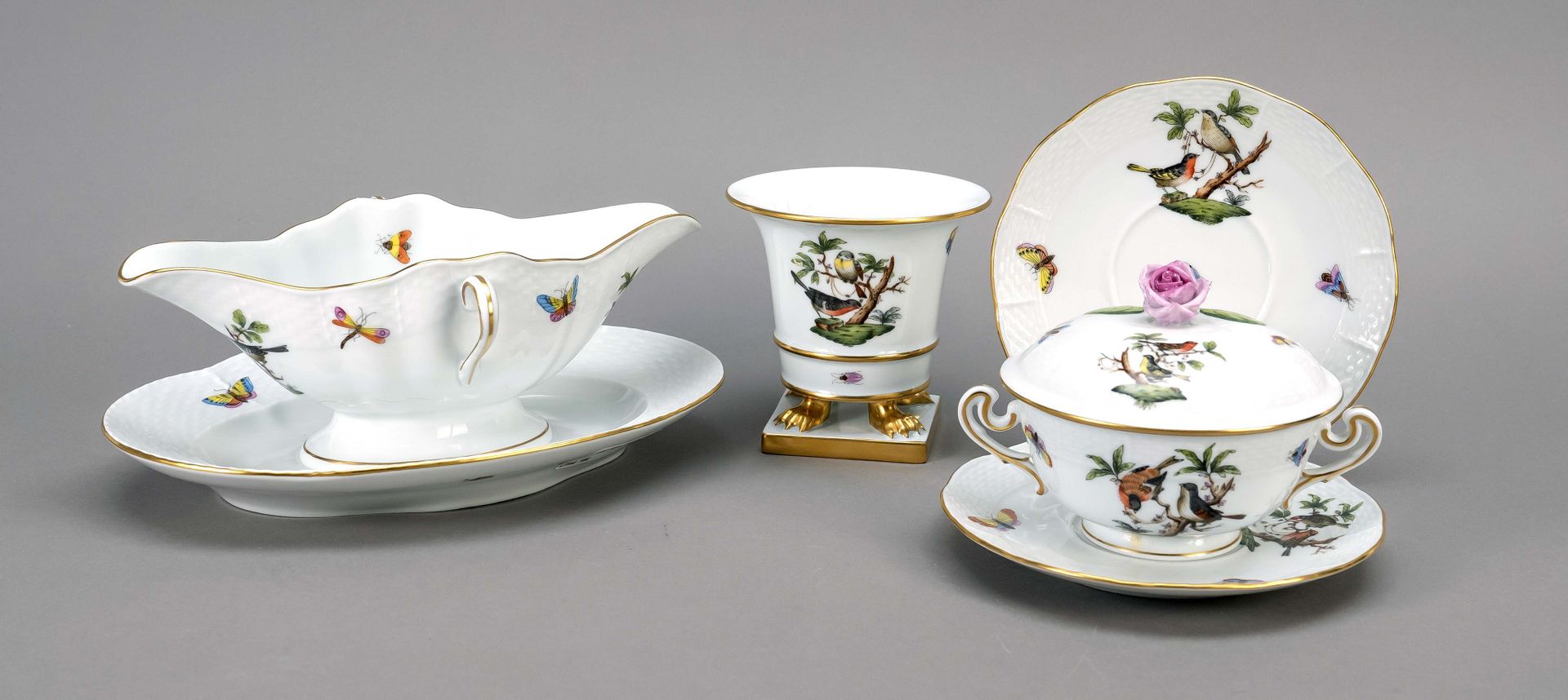 Null A set of five pieces, Herend, late 20th century, predominantly Ozier form, &hellip;