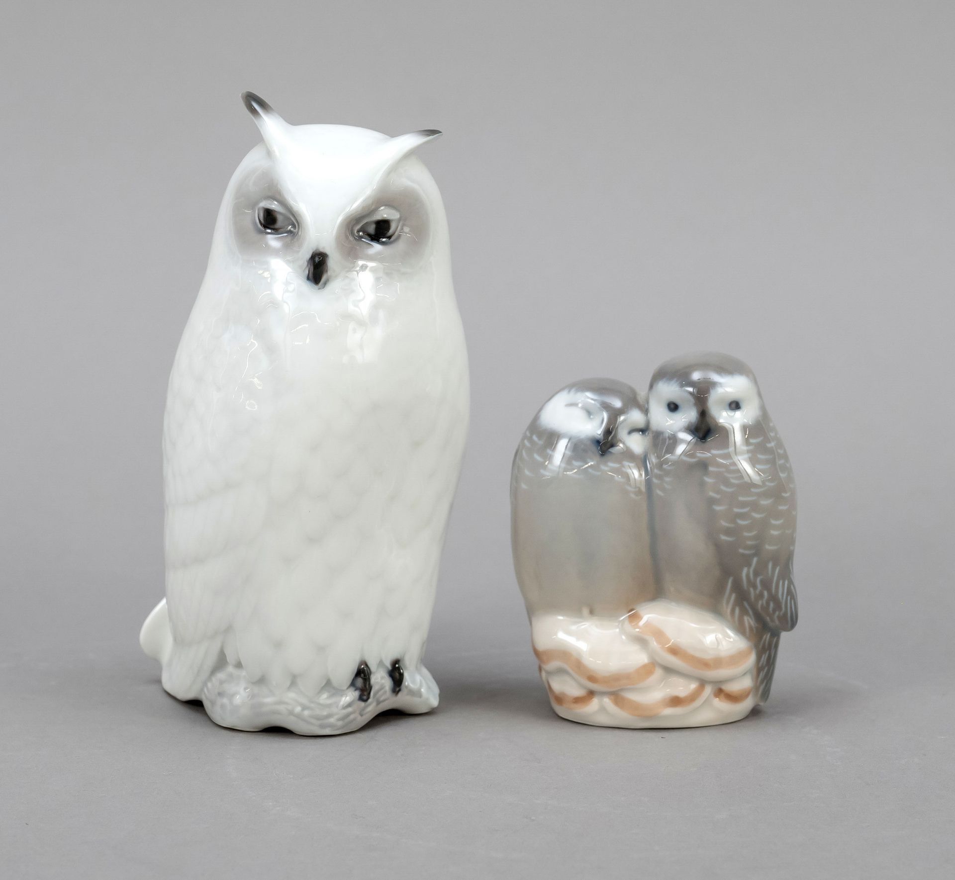 Null Two figures with owls, Royal Copenhagen, mark 1985-199, 1st choice, design &hellip;