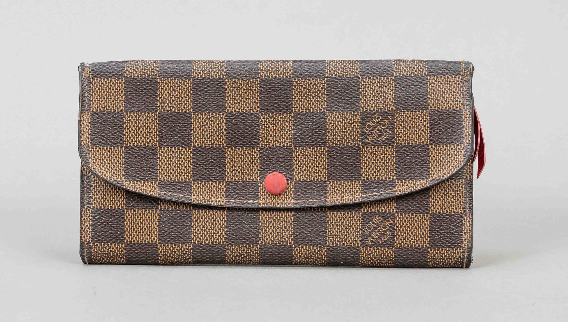 Louis Vuitton, large damier plain canvas wallet, brown c…