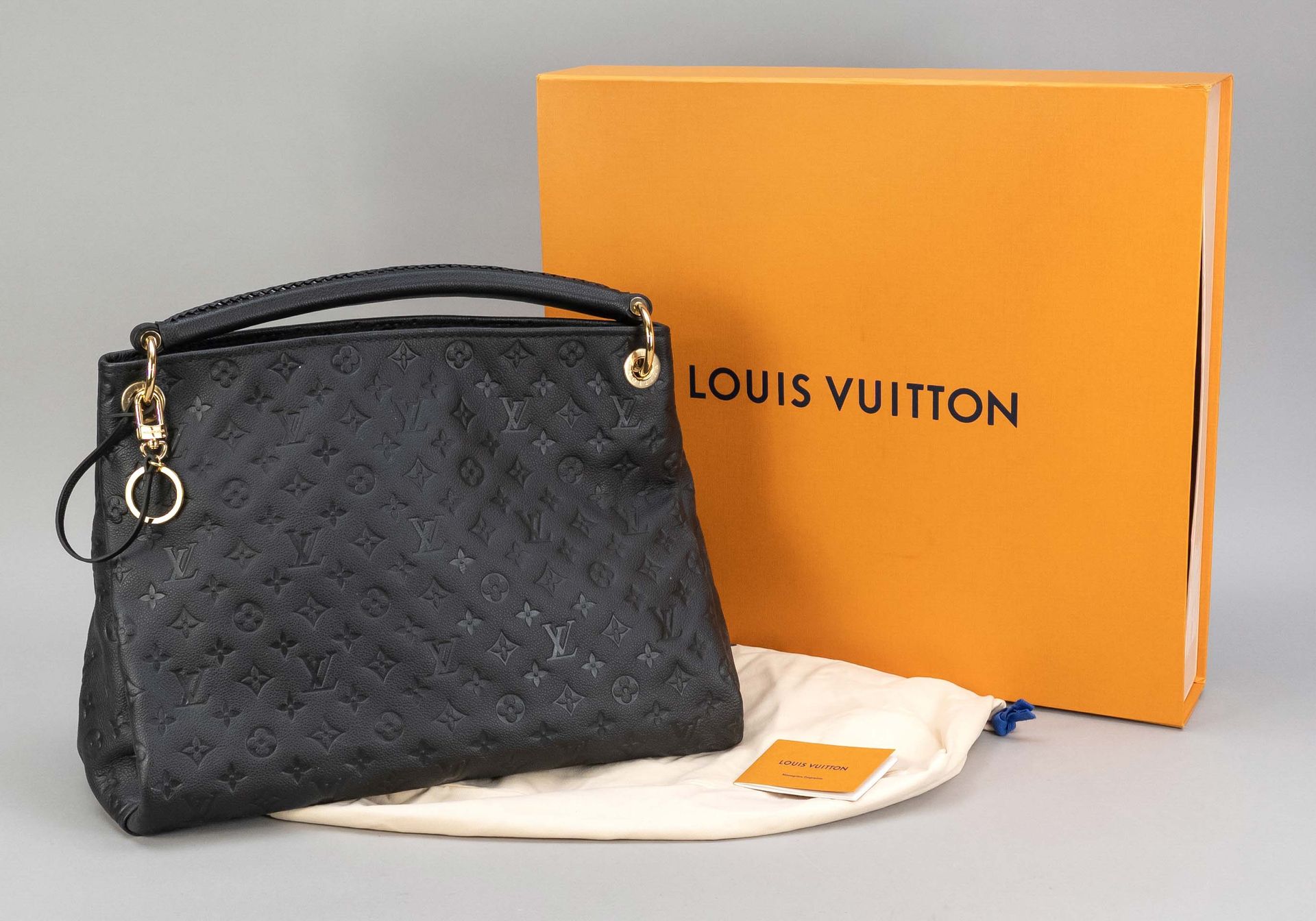 Louis Vuitton, Bolso de hombro Artsy Monogram Empreinte, cuero negro graneado co&hellip;
