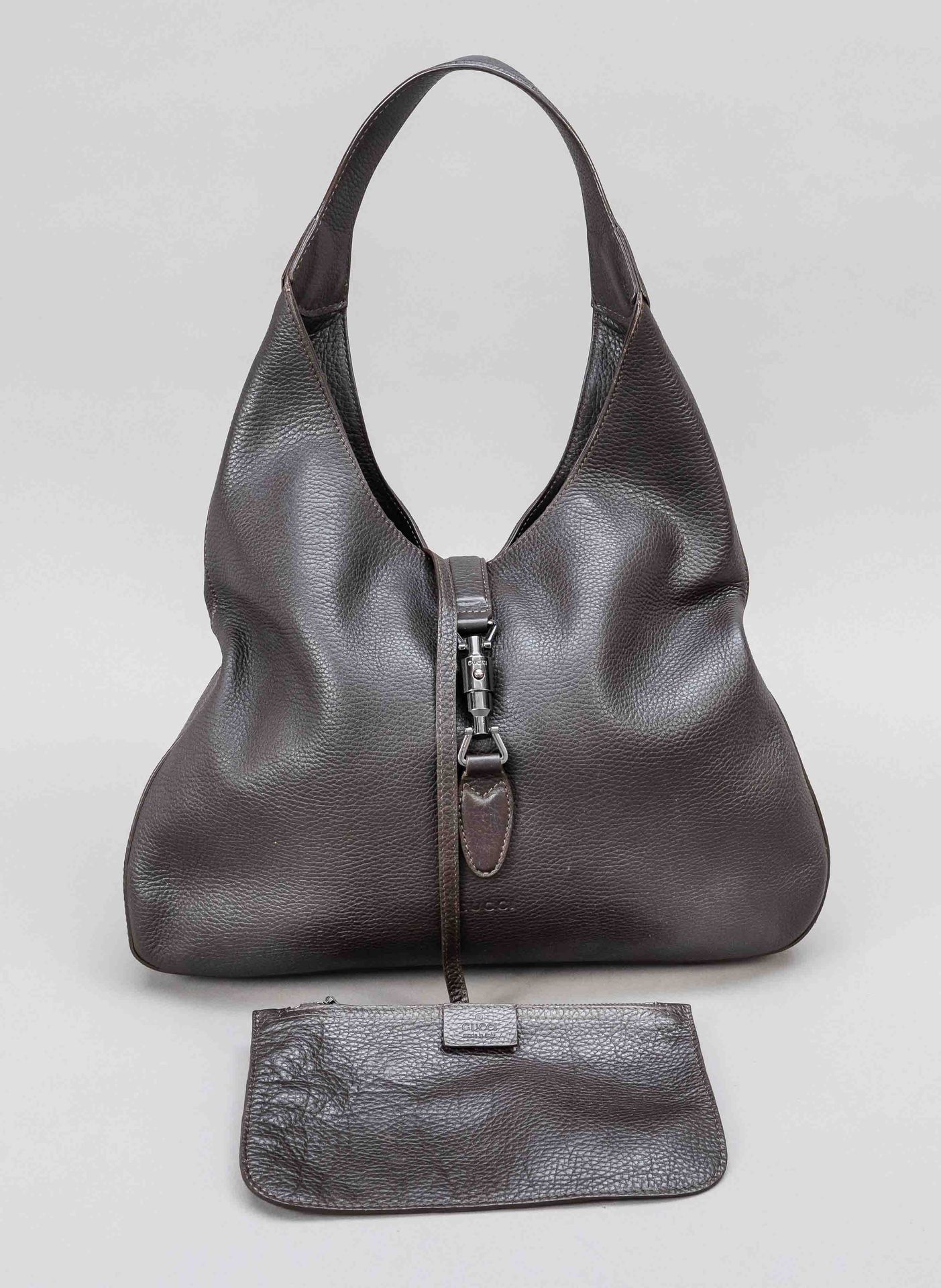 Null Gucci, Jackie Soft Leather Hobo Bag, cuir grainé marron chocolat, matériel &hellip;