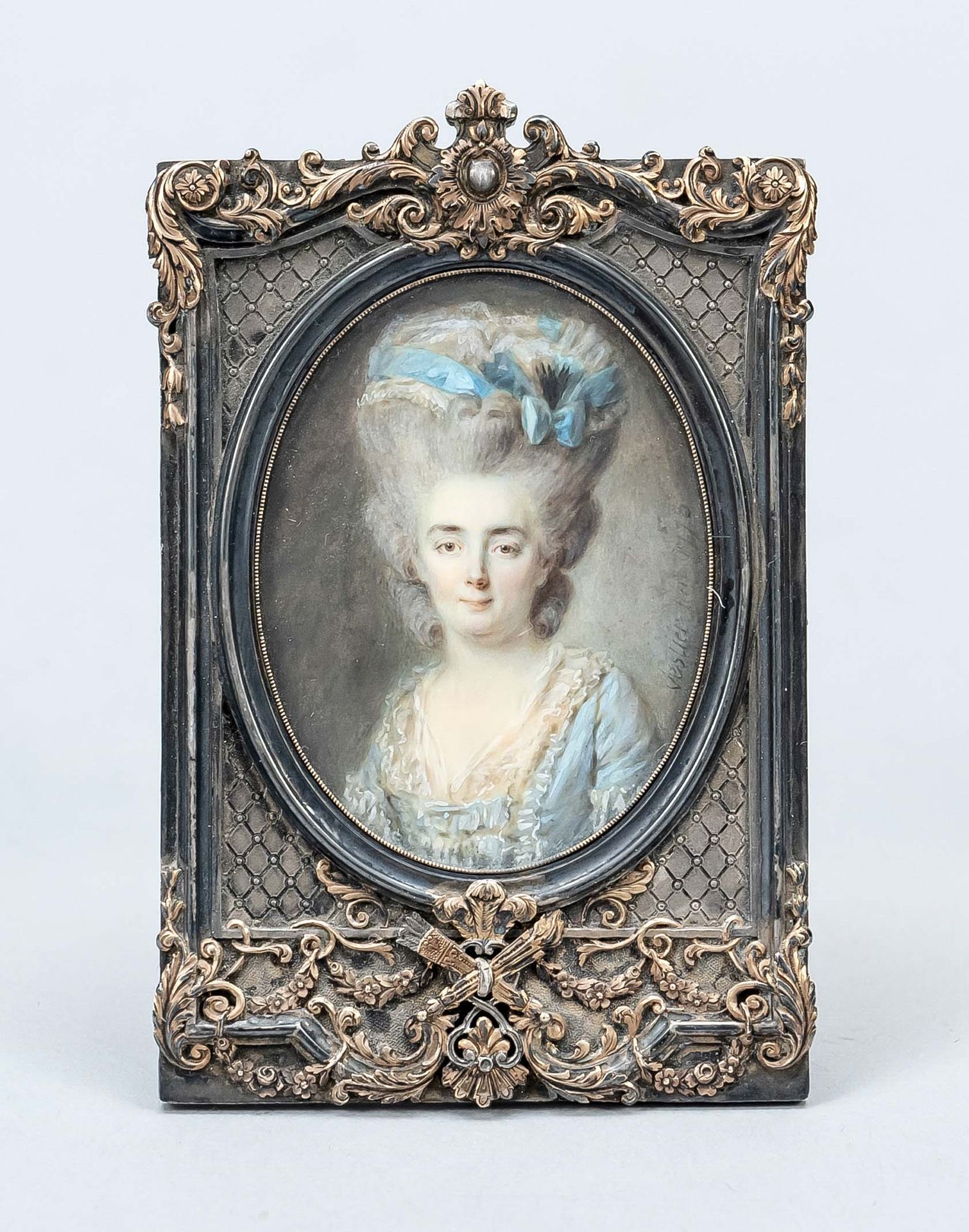 Null Miniatura, Antoine Vestier (1740 - 1824), miniaturista francese, ritratto d&hellip;