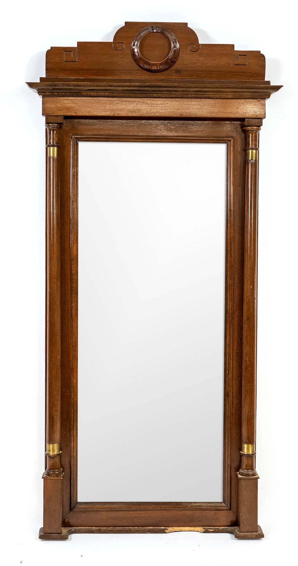 Null Late Biedermeier style mirror, c. 1900, mahogany, profiled framing with vau&hellip;