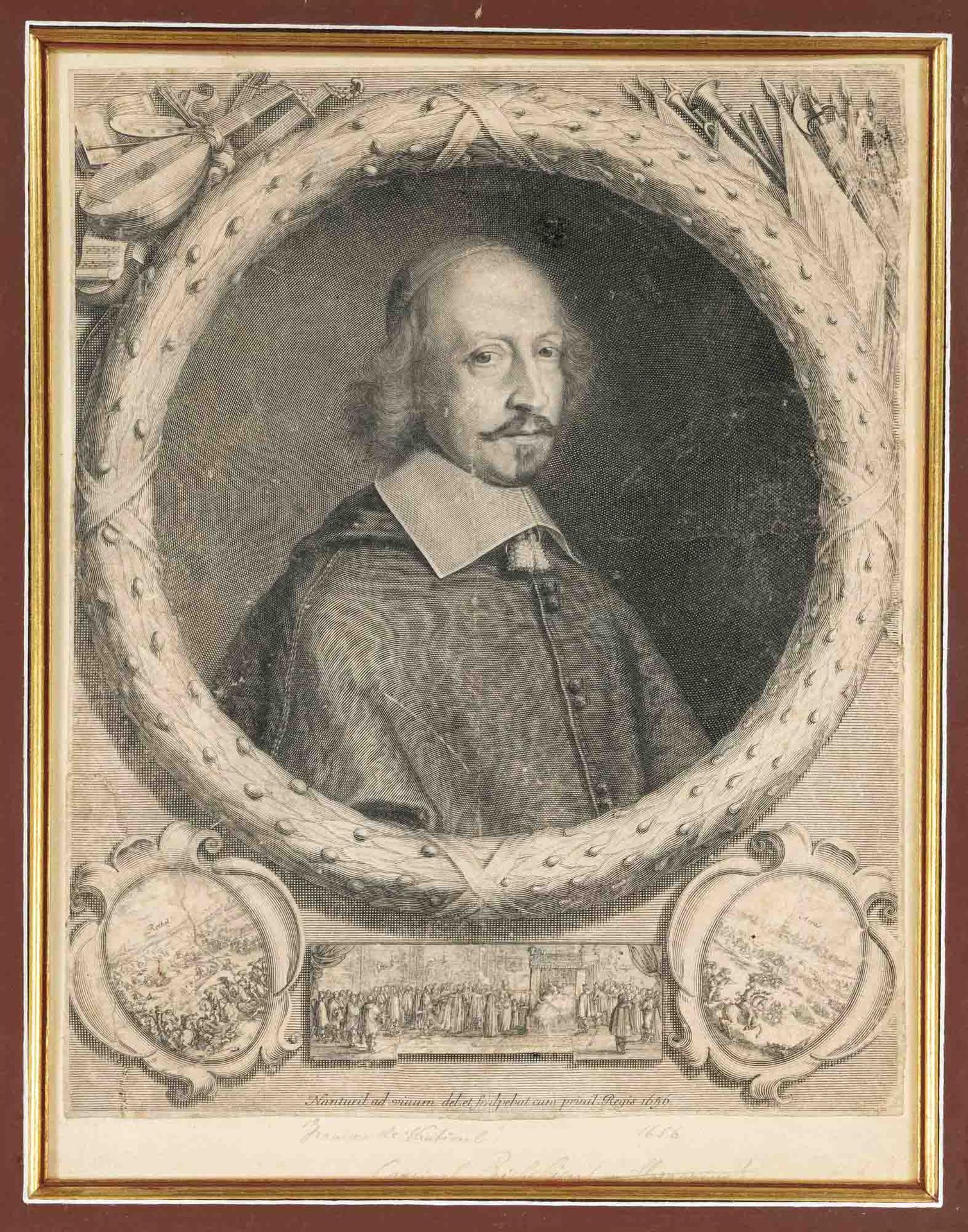 Null Robert Nanteuil (1623-1678), Portrait du cardinal Richelieu, gravure sur cu&hellip;