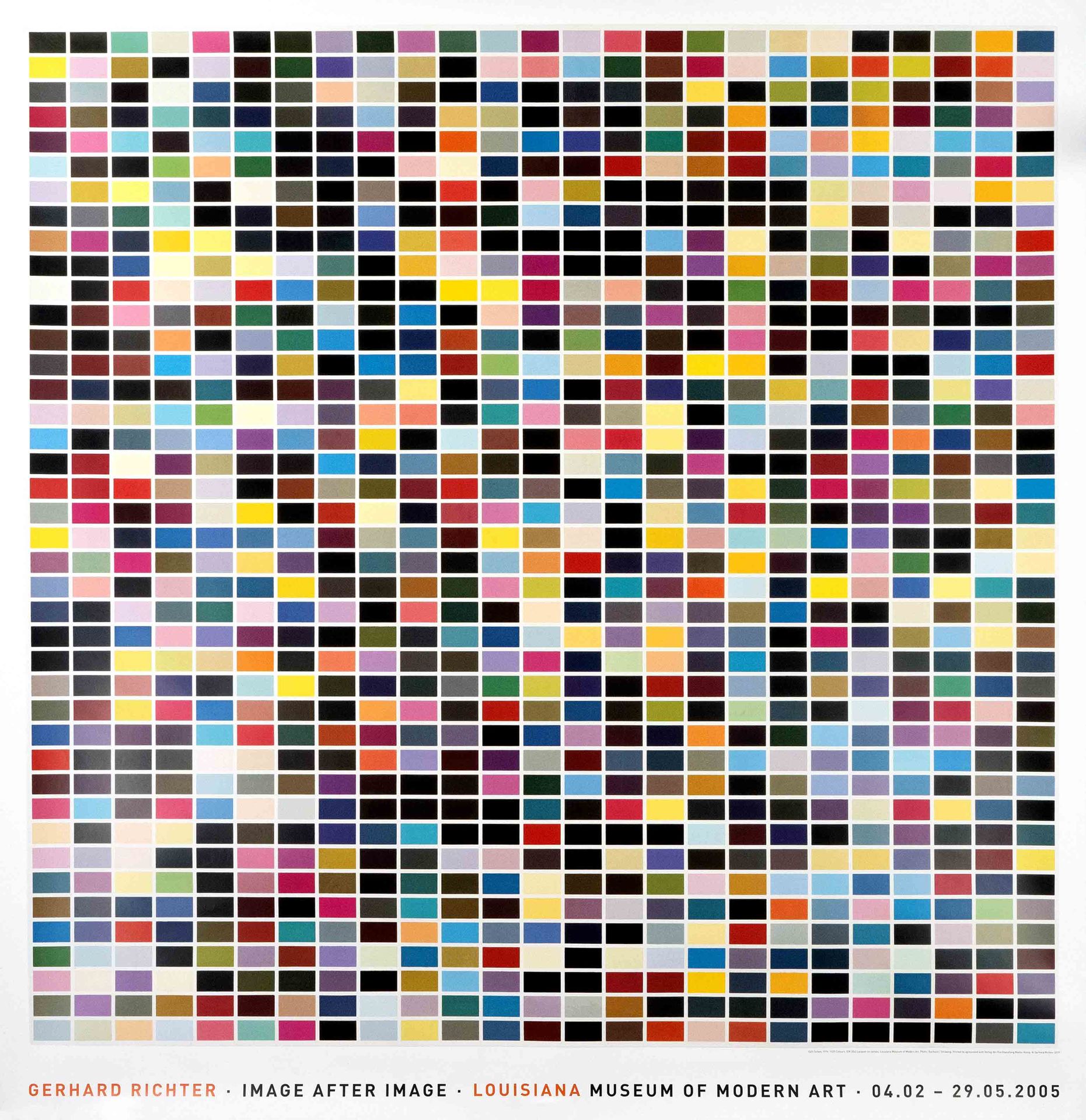 Null Gerhard Richter (*1932), großes Plakat zur Ausstellung ''Gerhard Richter. I&hellip;