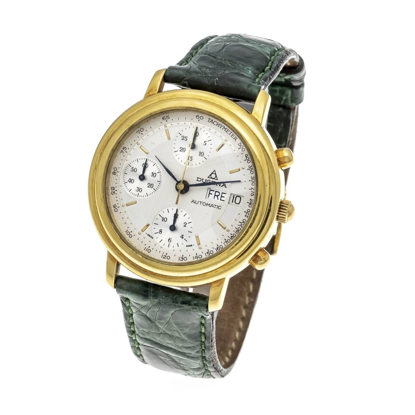 Dugena men\'s watch chronograph, 750/000 GG, limited edit…