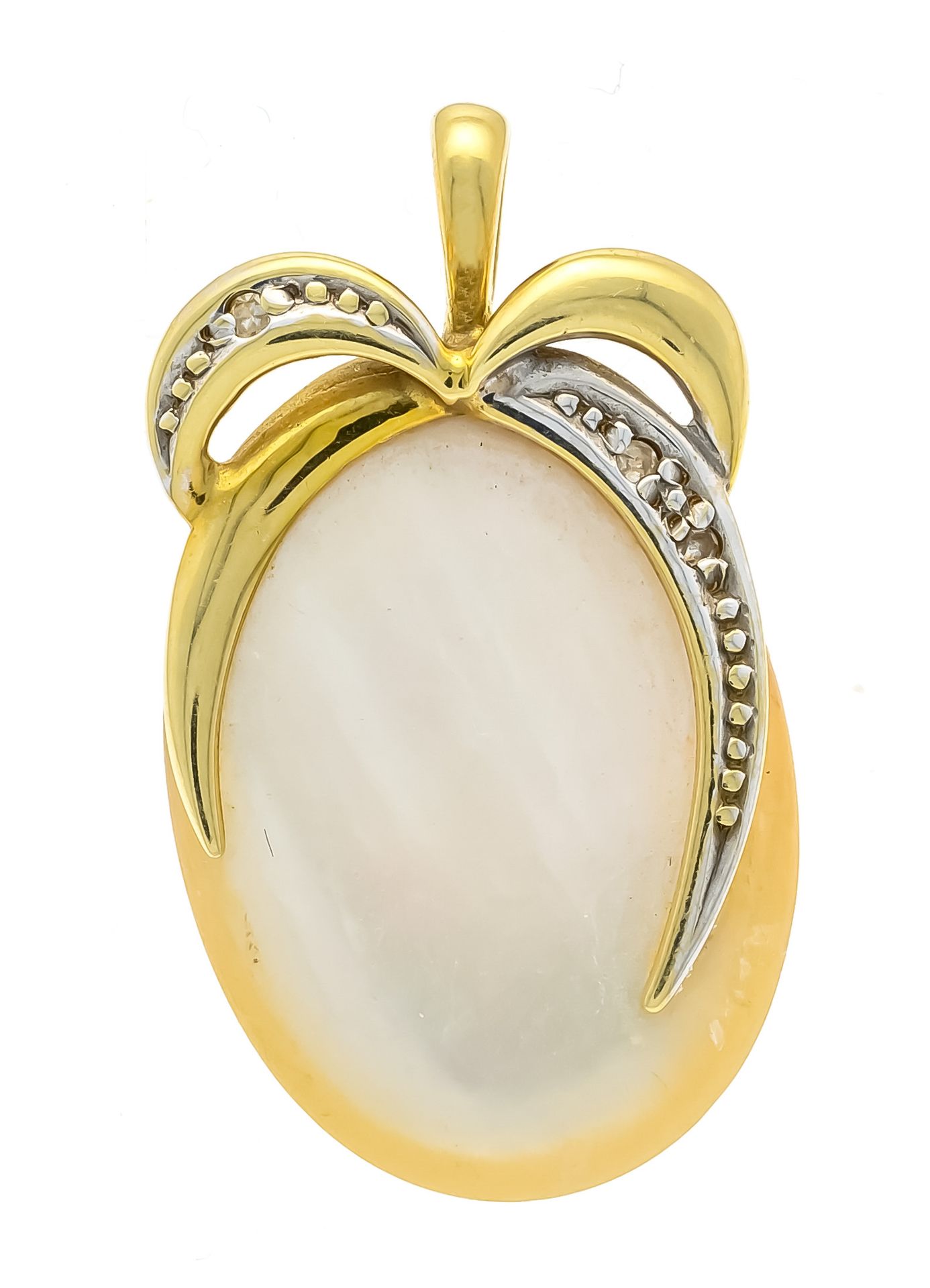 Null Mother-of-pearl pendant GG/WG 585/000 with an oval mother-of-pearl disc 20 &hellip;