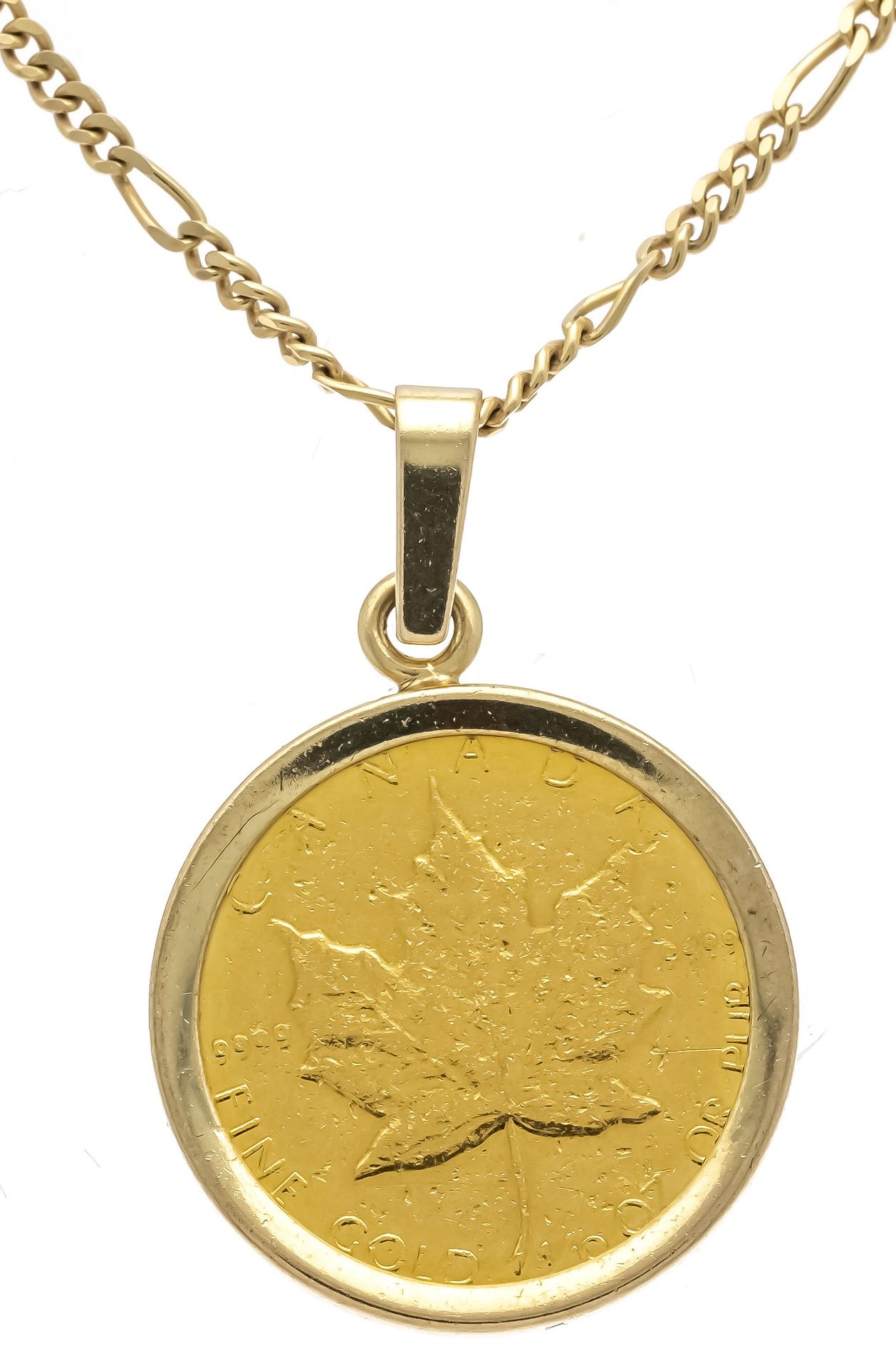 Null Coin pendant GG 333/000 with a Canadian 5 dollar coin 1985, 1/10 ounce fine&hellip;