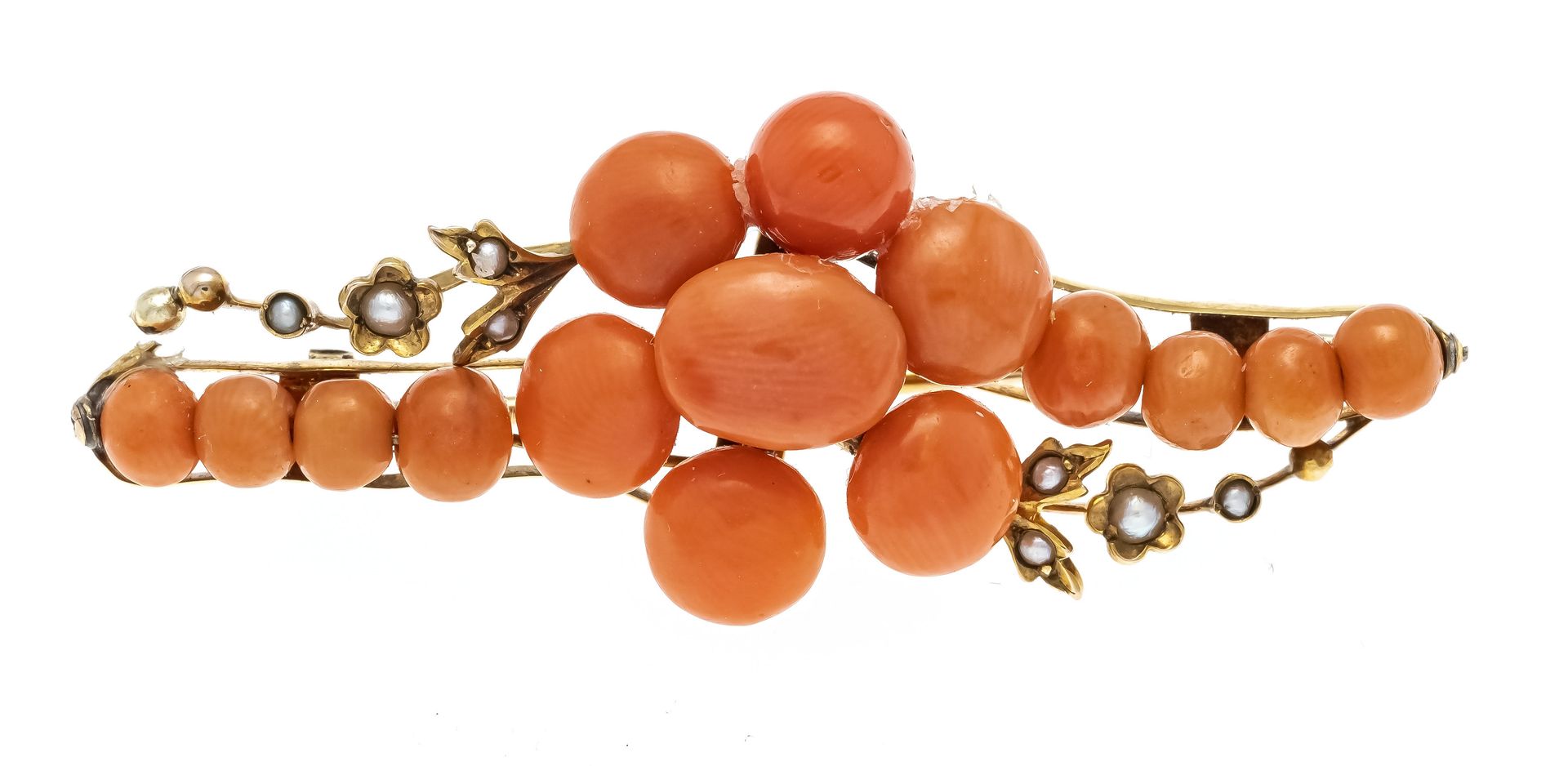 Null Broche en corail RG 333/000 avec perles de corail 8 - 2,5 mm et perles de r&hellip;
