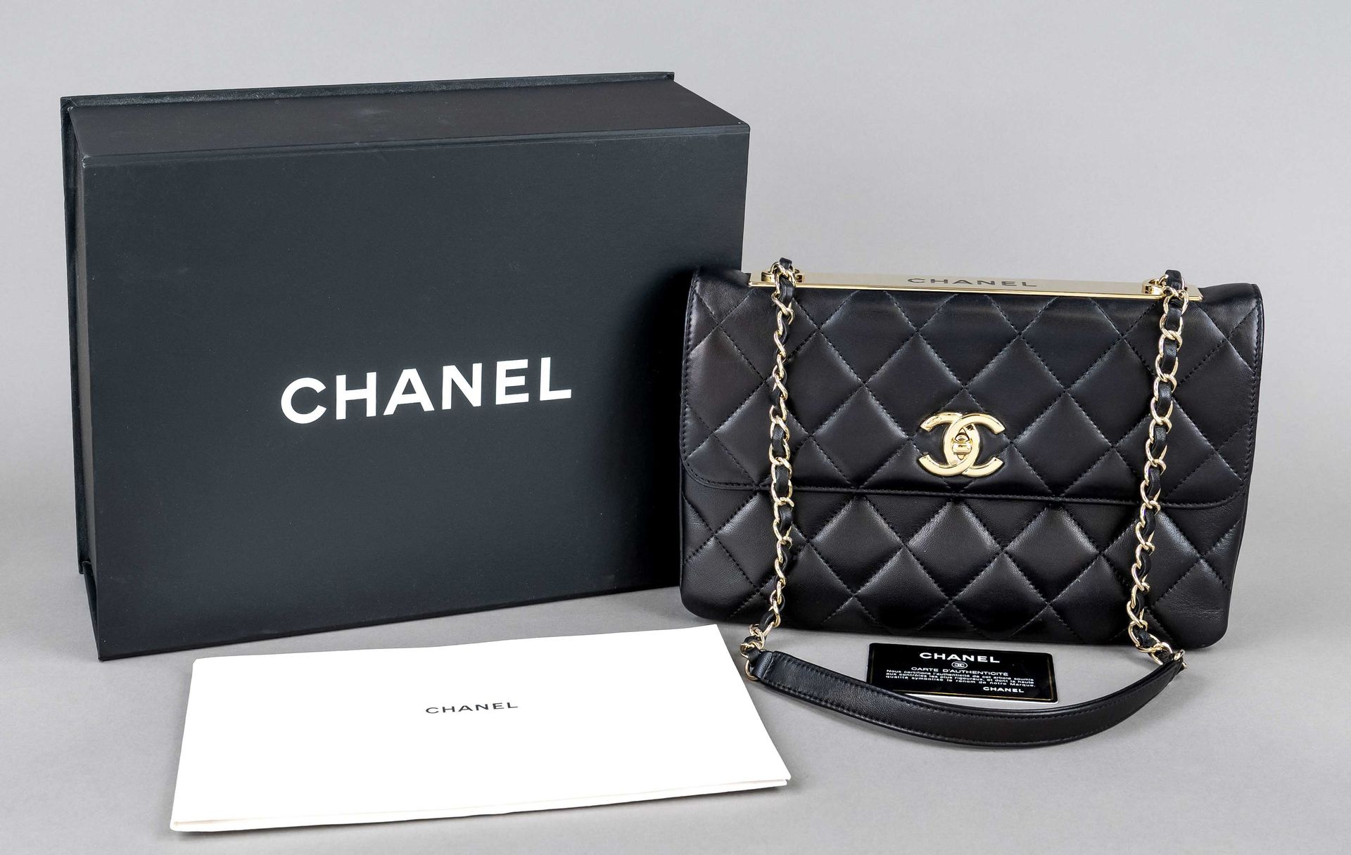 Chanel, Quilted Lambskin Trendy CC Medium Flap Bag, blac…
