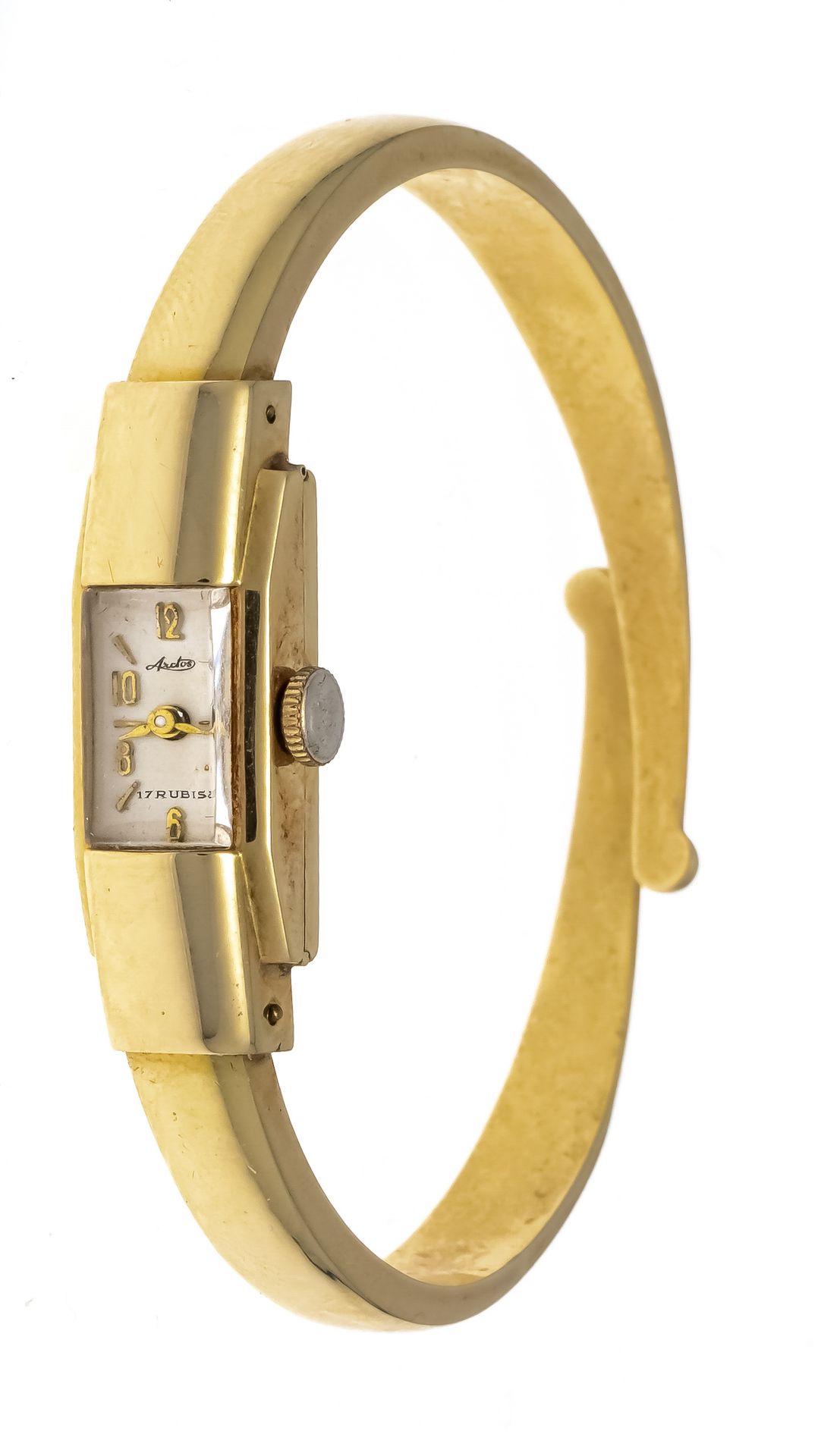 Null Arctos clasp watch filled, 585/000GG, white dial with gold plated indices a&hellip;
