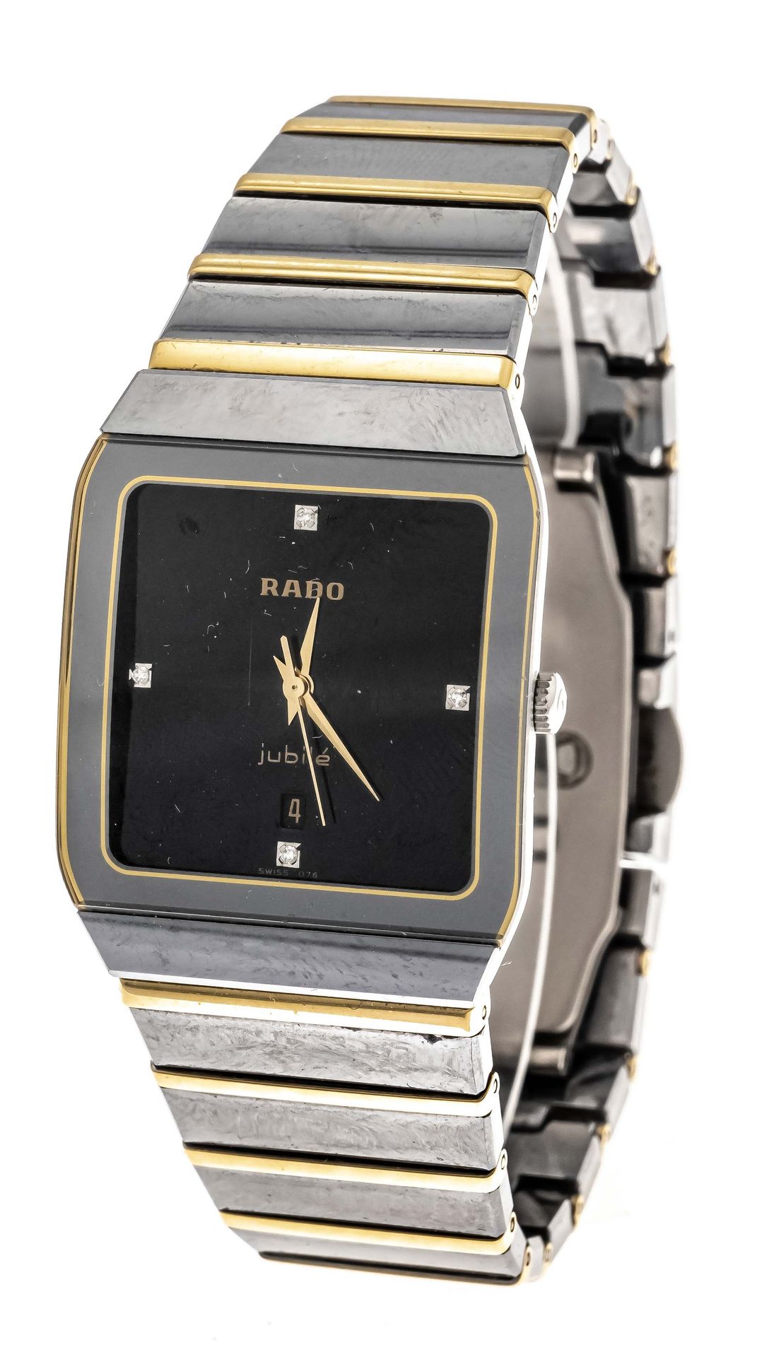 Null RADO Jubile` men's quartz watch, titanium ceramic, ref. 152.0366.3 circa 20&hellip;