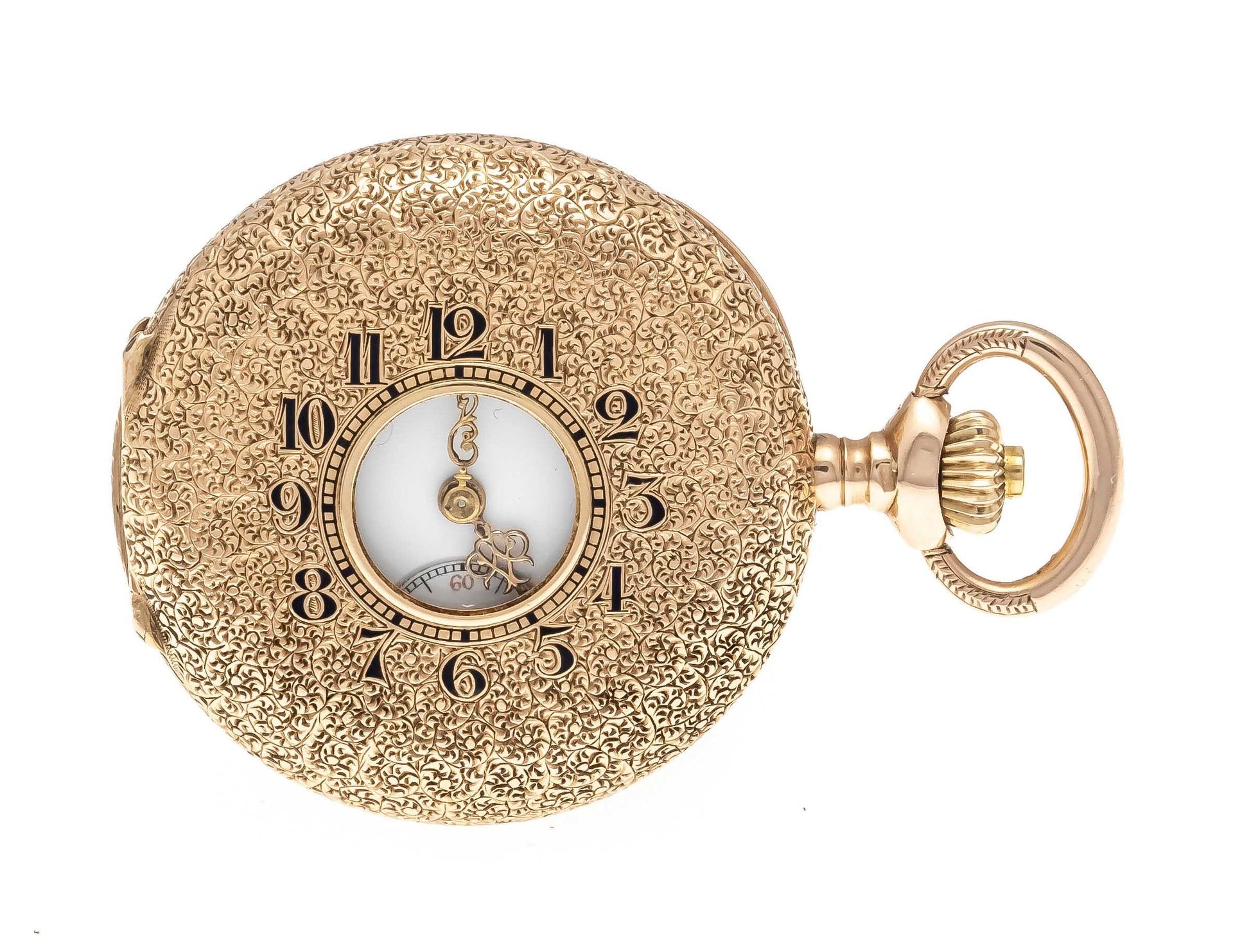 Null reloj de bolsillo de señora de tapa saltante, 585/000GG, oro de 3 tapas, ma&hellip;
