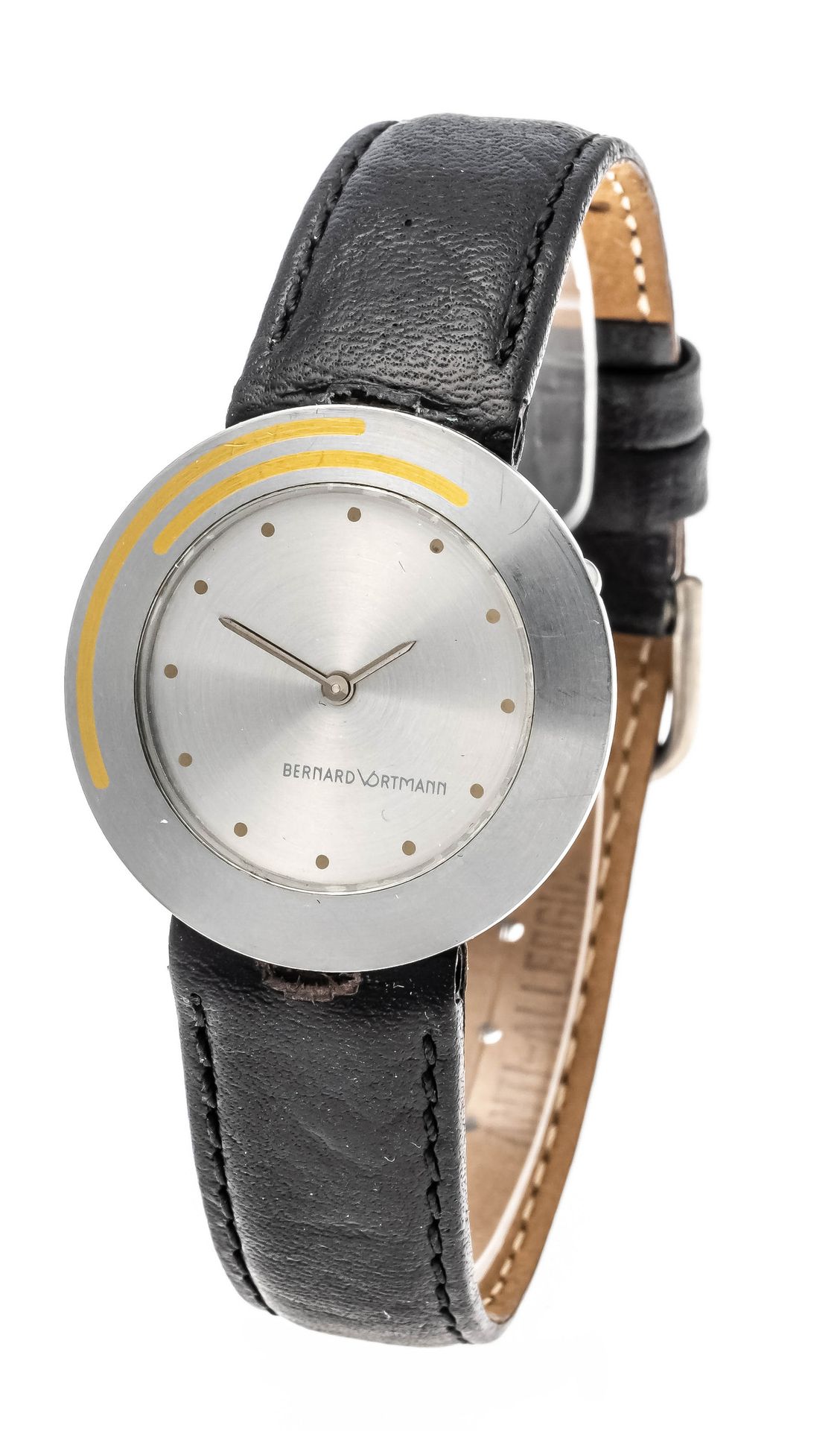 Null 伯纳德-沃特曼（Bernard Vortmann），设计师手表，编号：130-09-2166。130-09-2166，石英表，精钢镶金，银色。表盘上有&hellip;