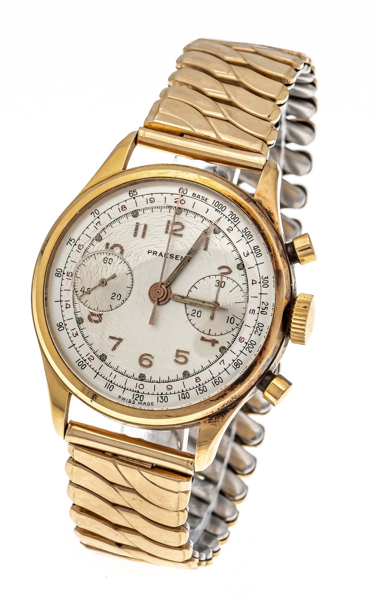 Null Praesent men's watch chronograph, GG 750/000, manual winding Cal. Landeron &hellip;