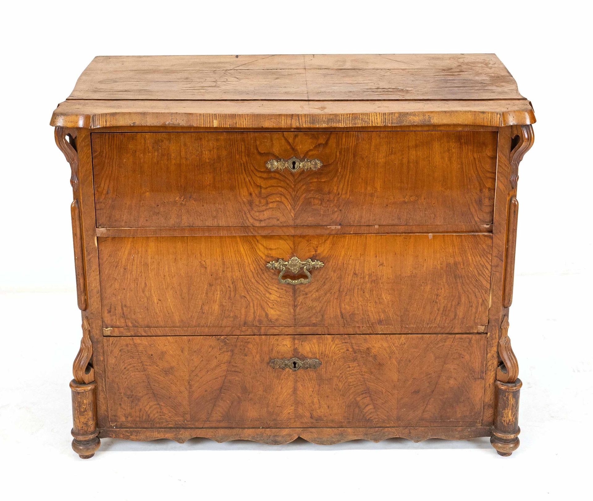 Null Chest of drawers, Louis-Phillipe around 1860, solid ash and veneered, top w&hellip;