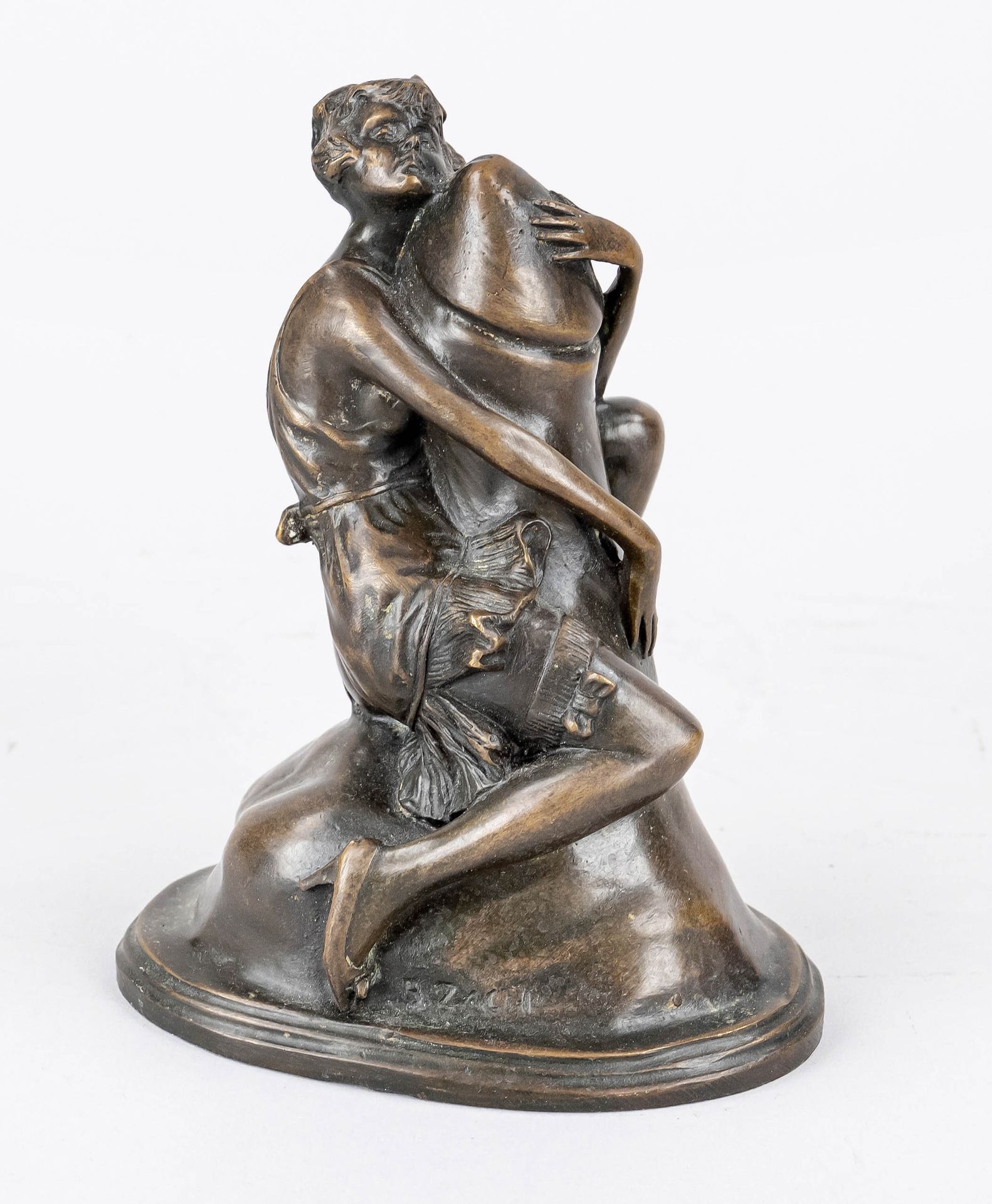 Null Bruno Zach (1891-1945) (d'après), Jeune femme enlaçant un phallus, bronze, &hellip;