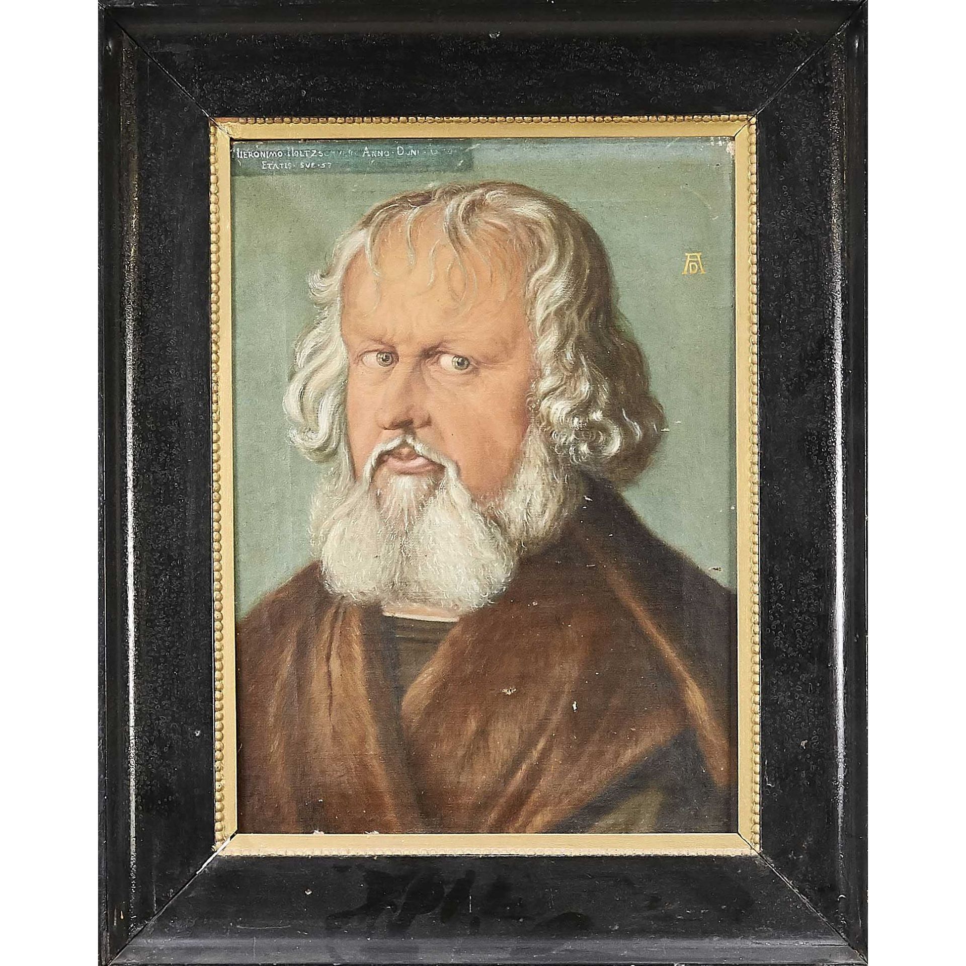 Null 阿尔布雷希特-丢勒（1471-1528），"'Hieronymus Holzschuher'"之后，纽伦堡贵族的肖像，约1900年由匿名抄写者创作，布&hellip;