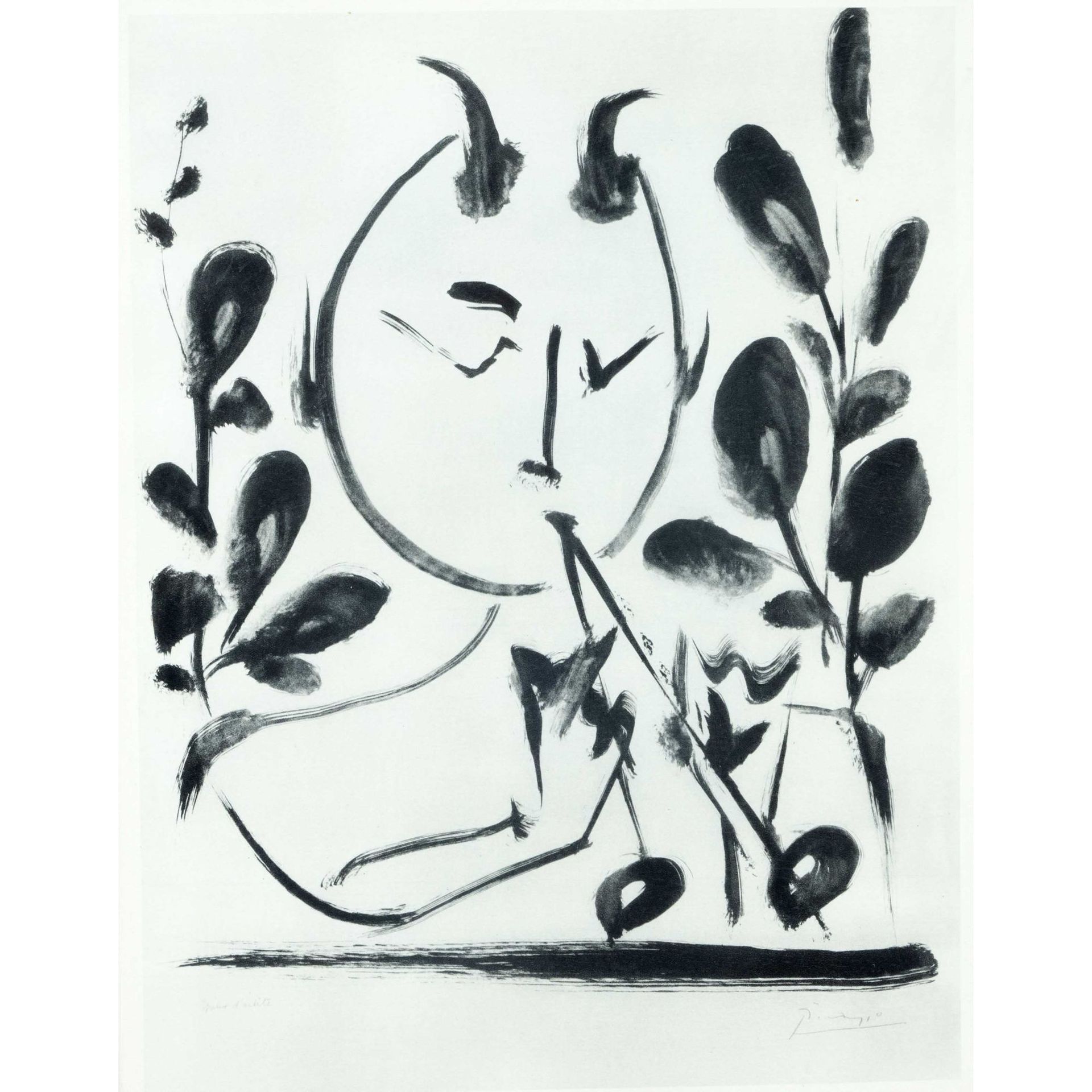 Null Pablo Picasso (1881-1973), dopo, ''Fauno che suona il flauto'', stampa offs&hellip;