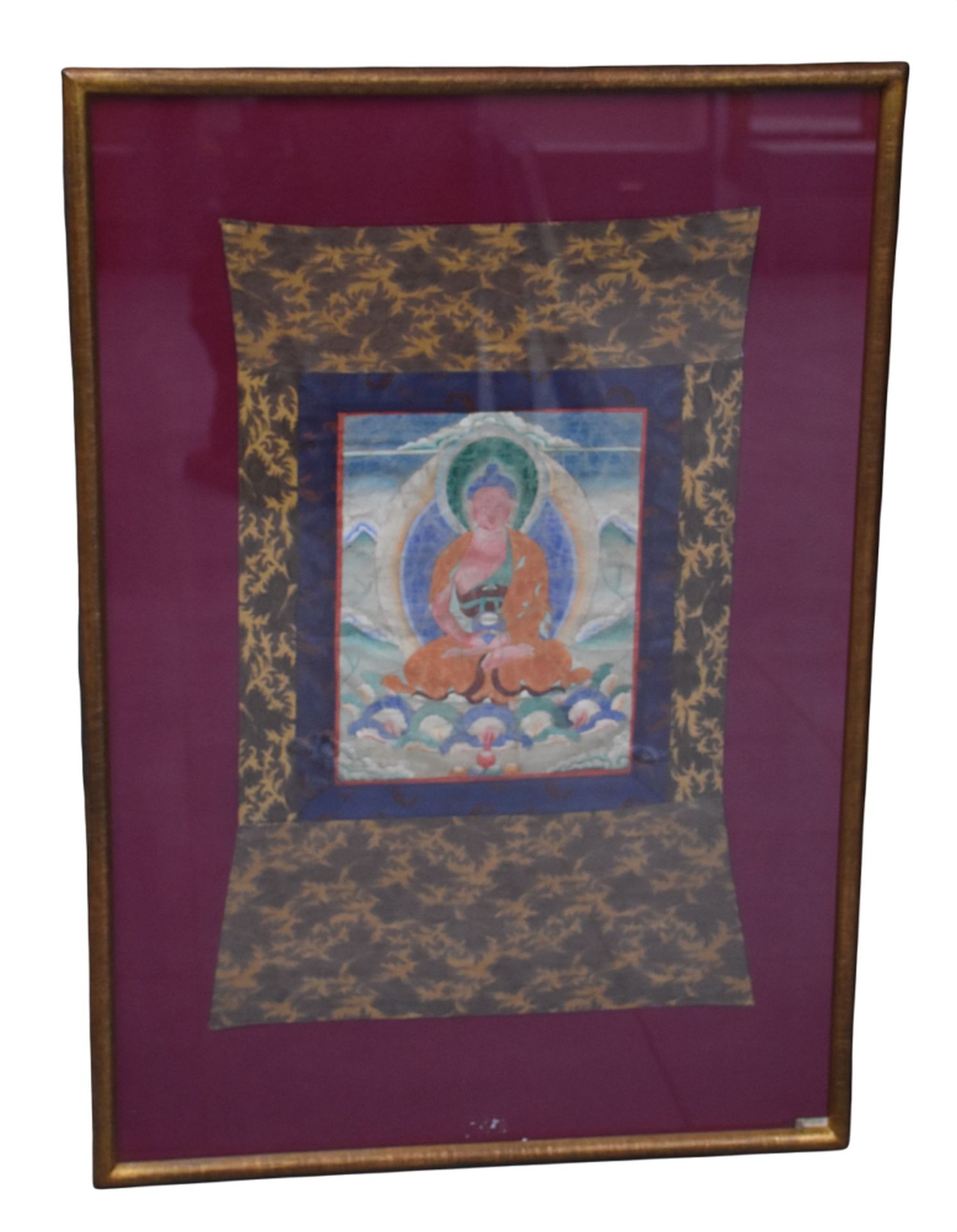 Null Tanka tibetano Ht: 45 x 72 cm. 

NL: Tibetaanse tanka Ht: 45 x 72 cm.