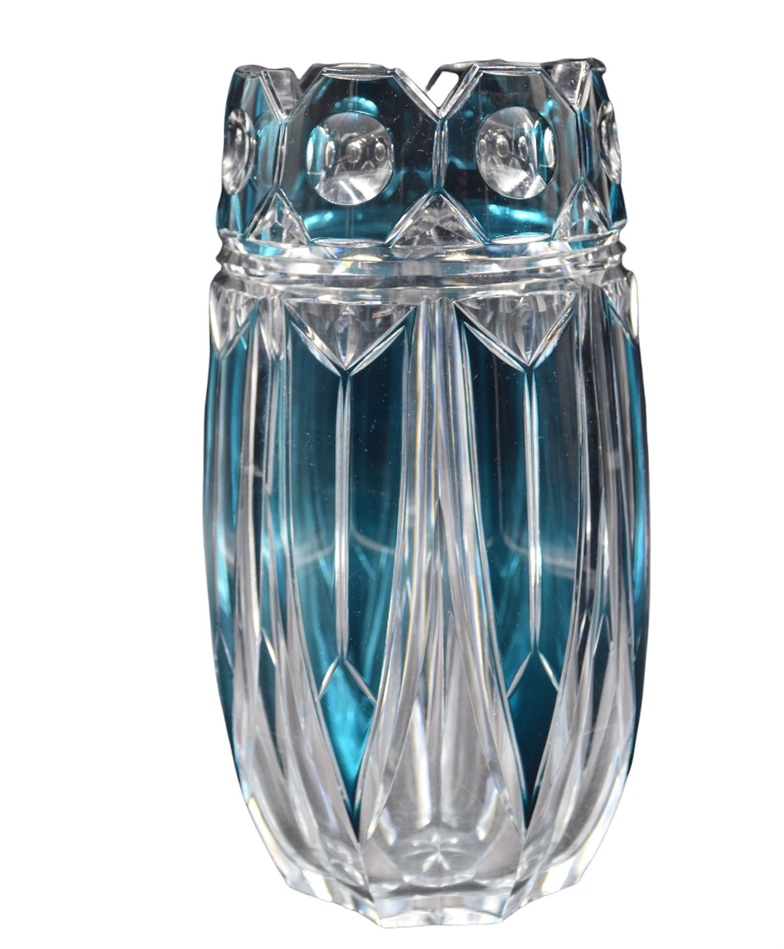 Null 来自Val Saint Lambert的装饰艺术水晶花瓶。查尔斯-格拉法特。装饰上有一些小缺口。高度：25.5厘米。 

荷兰：Val Saint L&hellip;