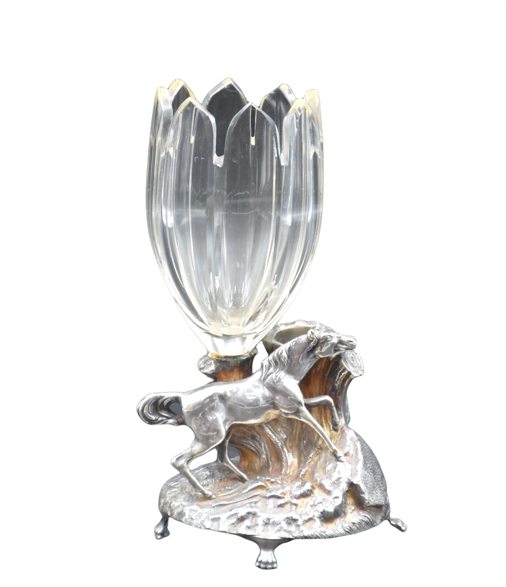 Null 
Pyrogen around 1900.

Silver base representing a horse.

Height: 17 cm.