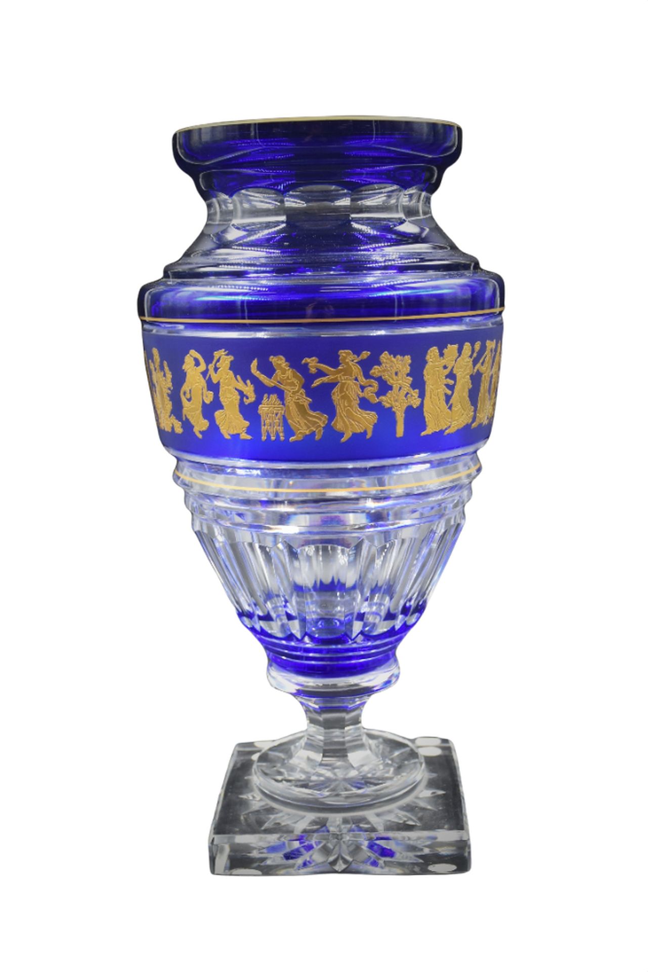 Null Jupiter-Vase aus Kristall von Val Saint Lambert. Dekor Tanz der Flora. Ht: &hellip;