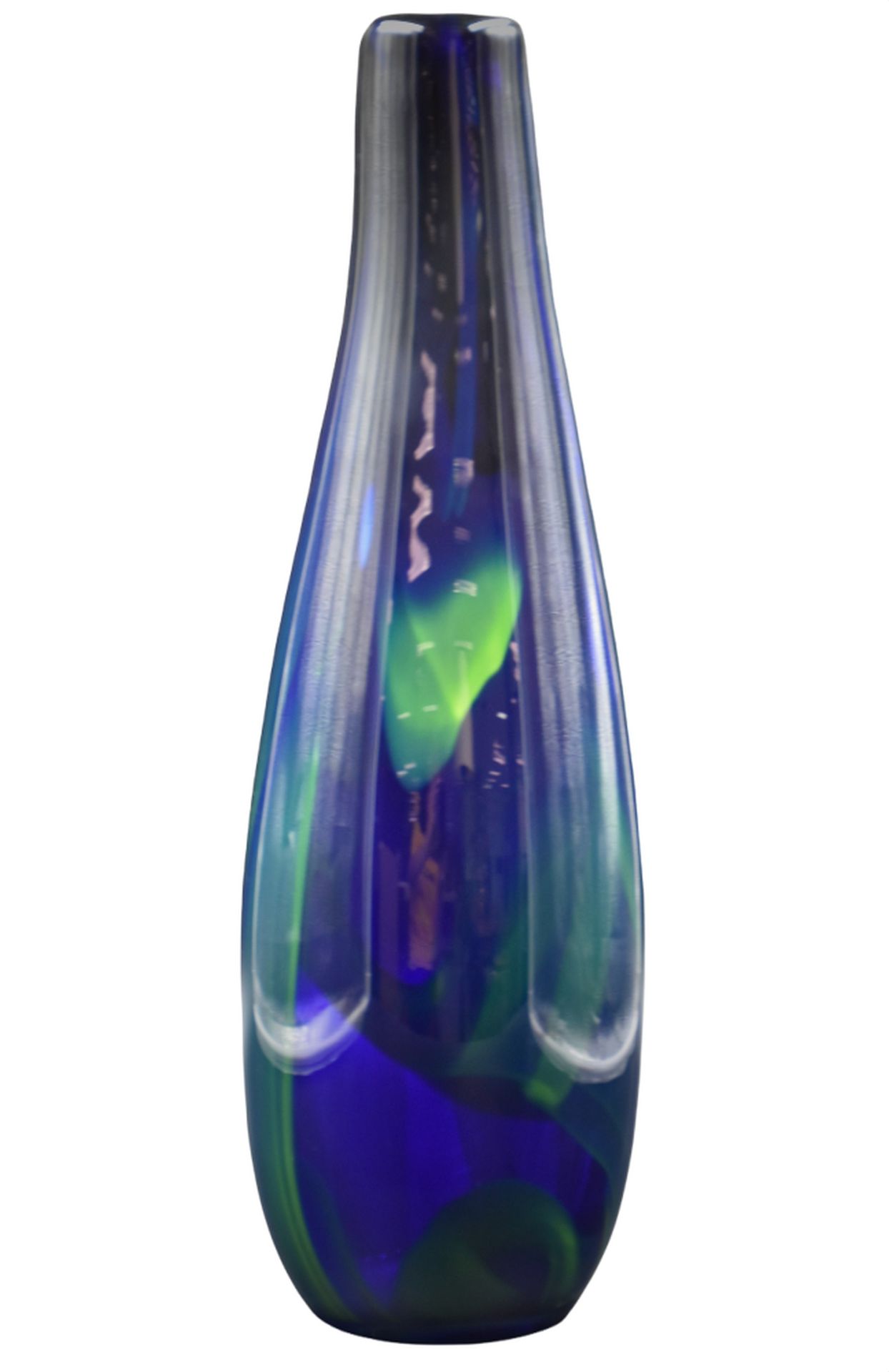 Null Vintage design glass vase. Height: 50 cm. 

NL: Vintage design glazen vaas.&hellip;