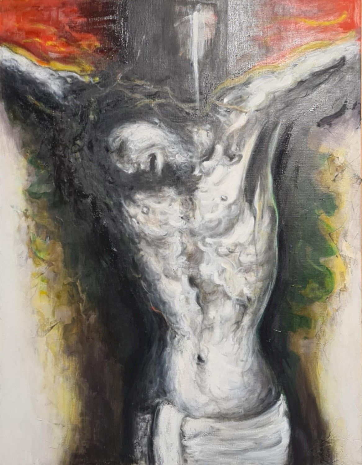 Jacques RANSY (1947) Jacques RANSY (1947). Christ. Huile sur toile. Dimensions :&hellip;