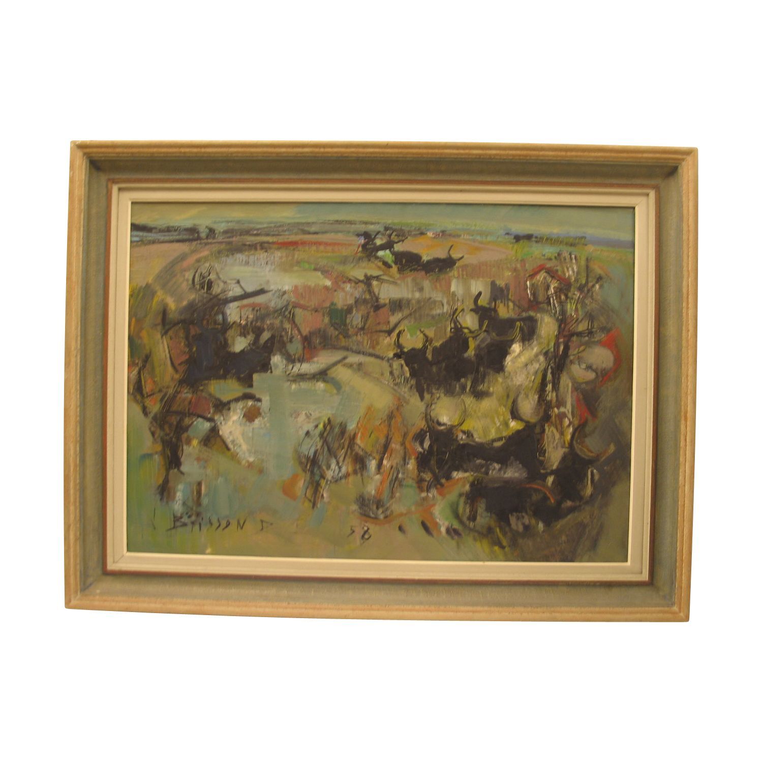 Null 1 Tableau, huile sur toile “Camargue”, signé Jean BRISSON-DUVAL (1931-1999)&hellip;
