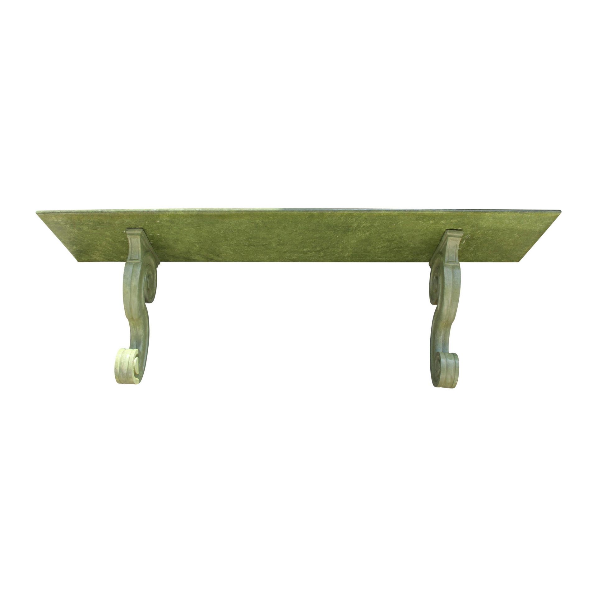 Null Hanging wall console in green lacquered molded wood.

Switzerland, in the 1&hellip;