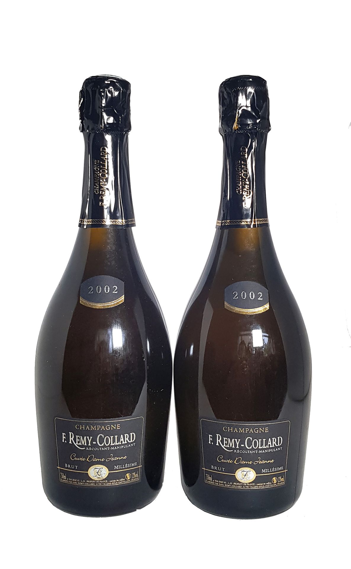 Null Deux bouteilles de Champagne Rémy COLLARD Brut Cuvée Dame Jeanne Millésime &hellip;