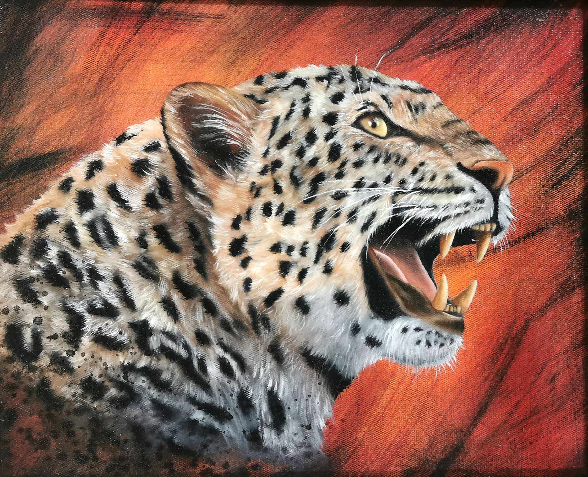 Null Schule des 21.

Leopard, 2021

Öl auf Leinwand mit Monogramm S.L. Auf der R&hellip;