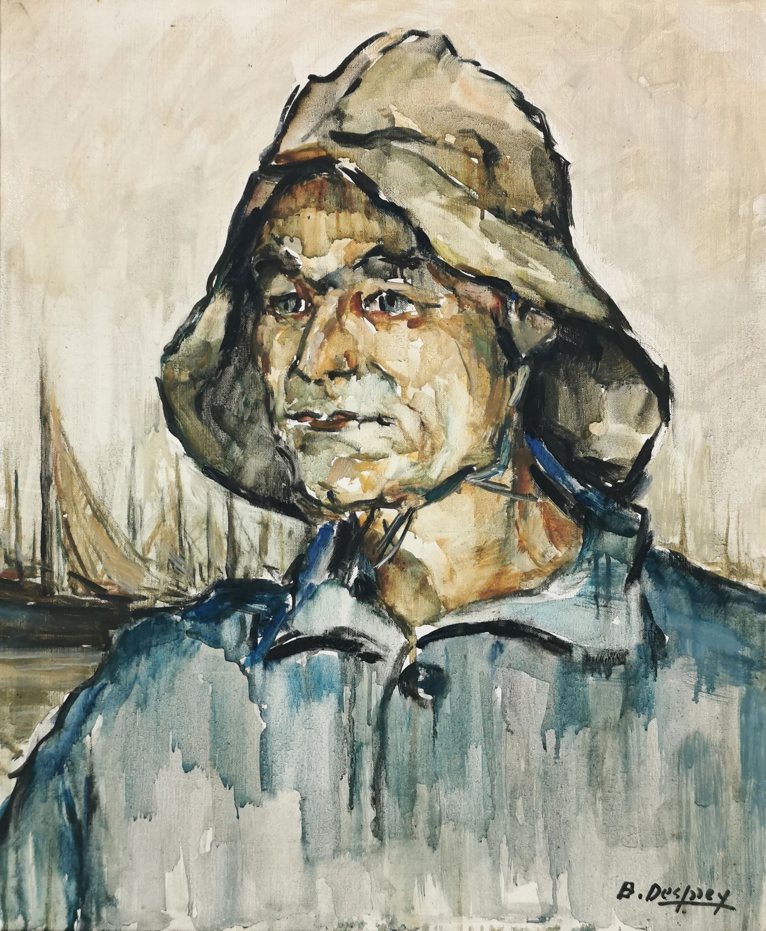 Null B. DESPREY (École du XXe siècle)

Portrait de pêcheur

Huile sur toile sign&hellip;
